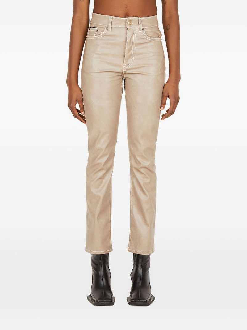 shiny cropped trousers 1