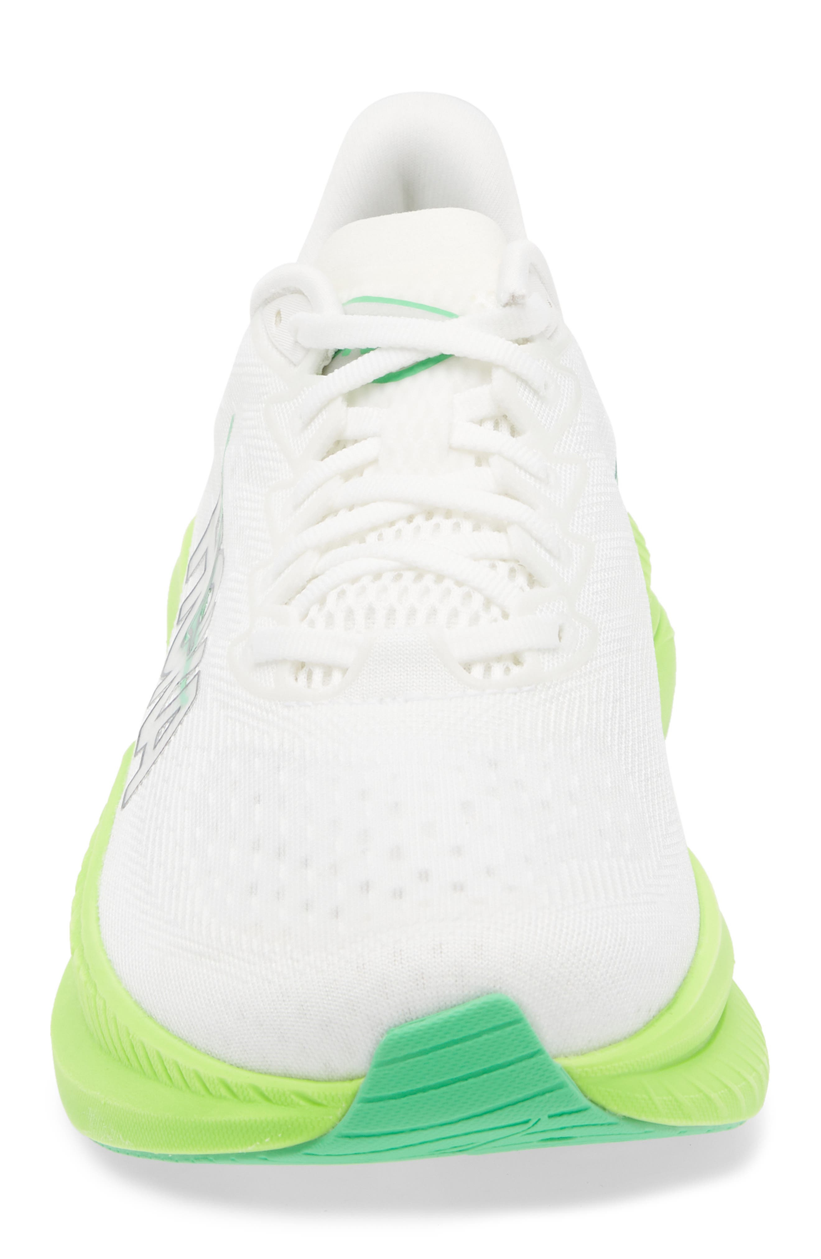 HOKA Mach 6 Running Shoe in White /Neon Lime at Nordstrom - 4