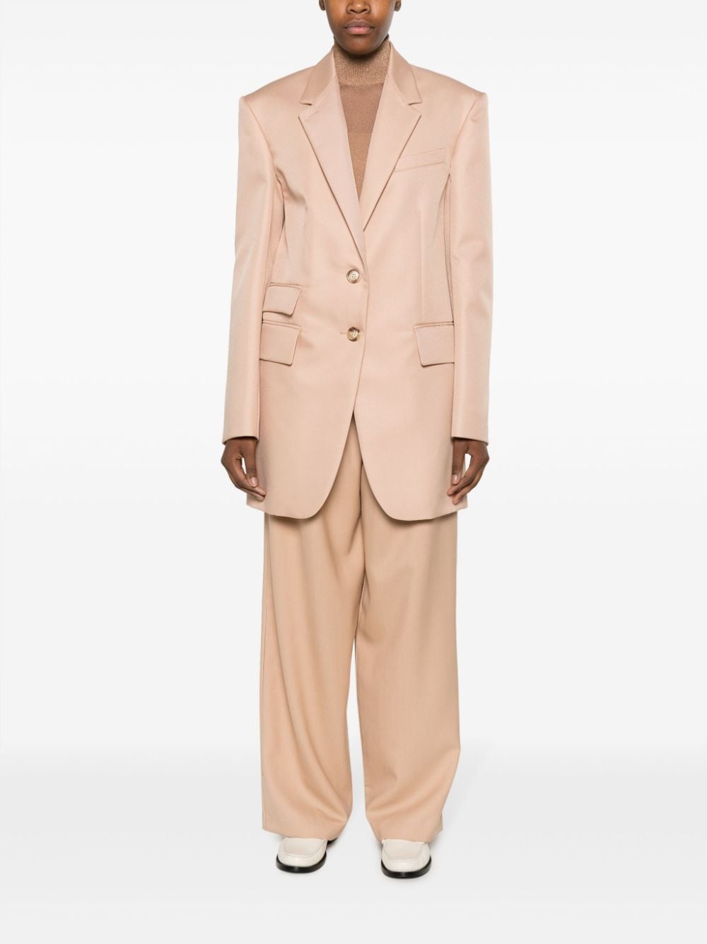 notched-lapels single-breasted blazer - 2