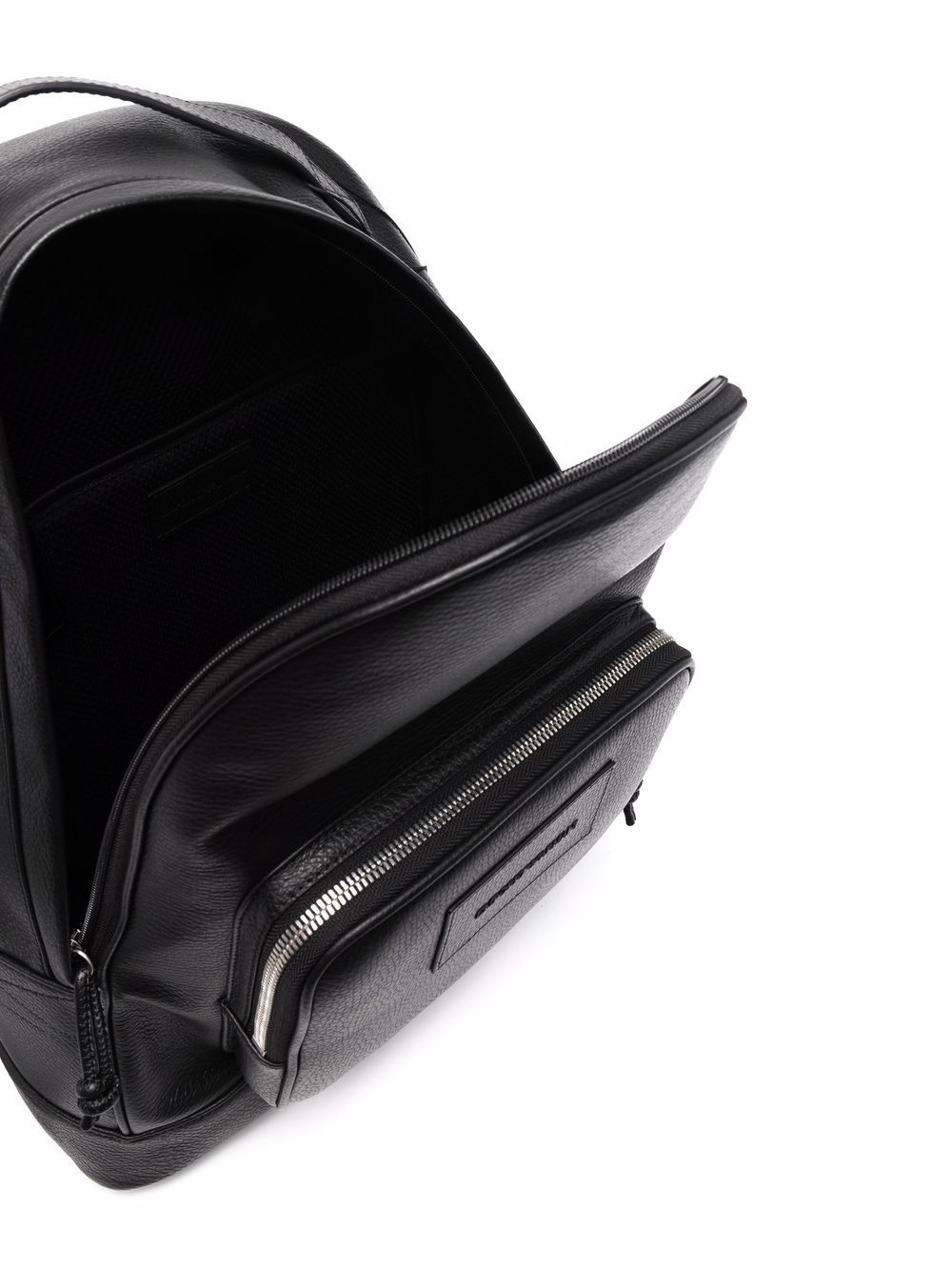 zip-up leather backpack - 5