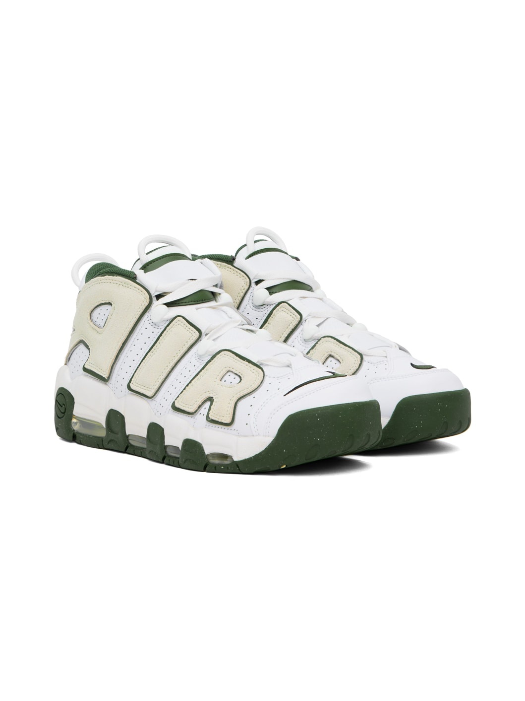 White & Beige Air More Uptempo '96 Sneakers - 4