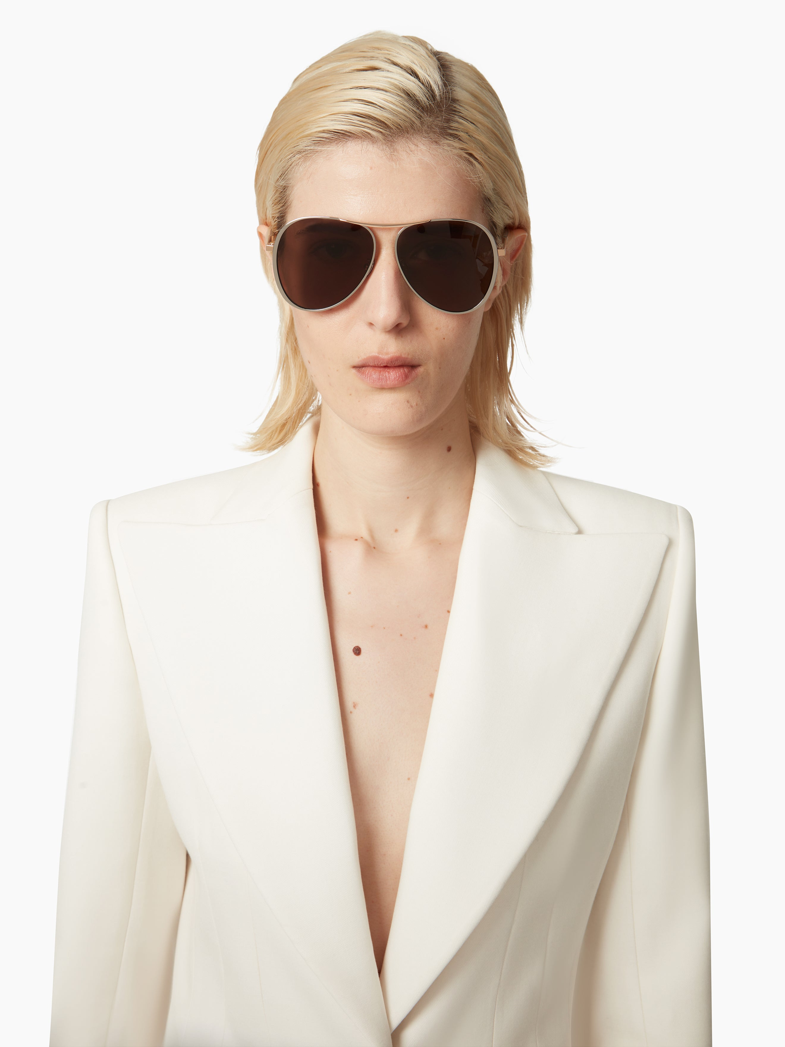 WAVES ROUND BROWN SUNGLASSES - 4