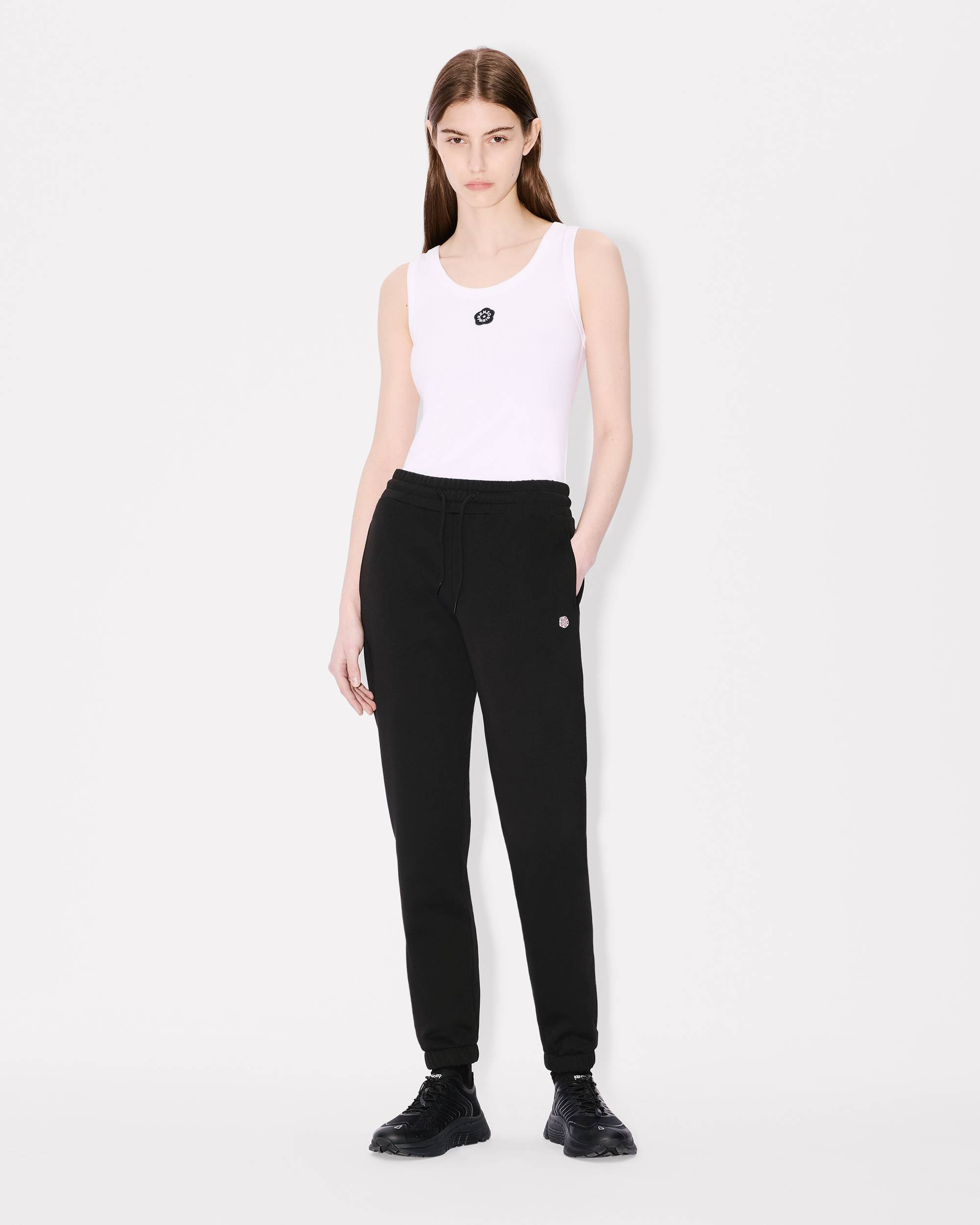 'Boke Flower' embroidered jogpants in cotton - 3