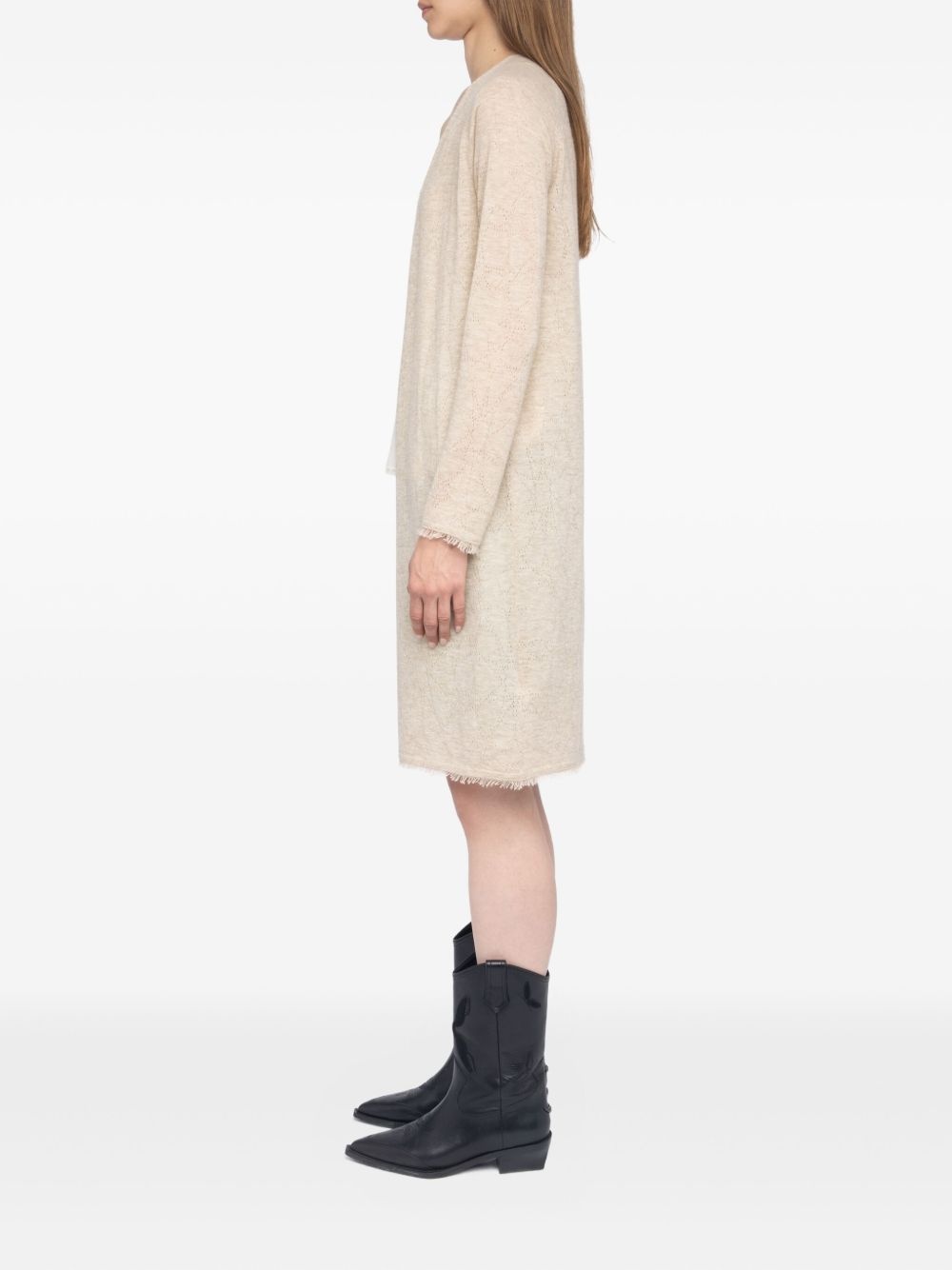 pointelle-star cardigan - 3