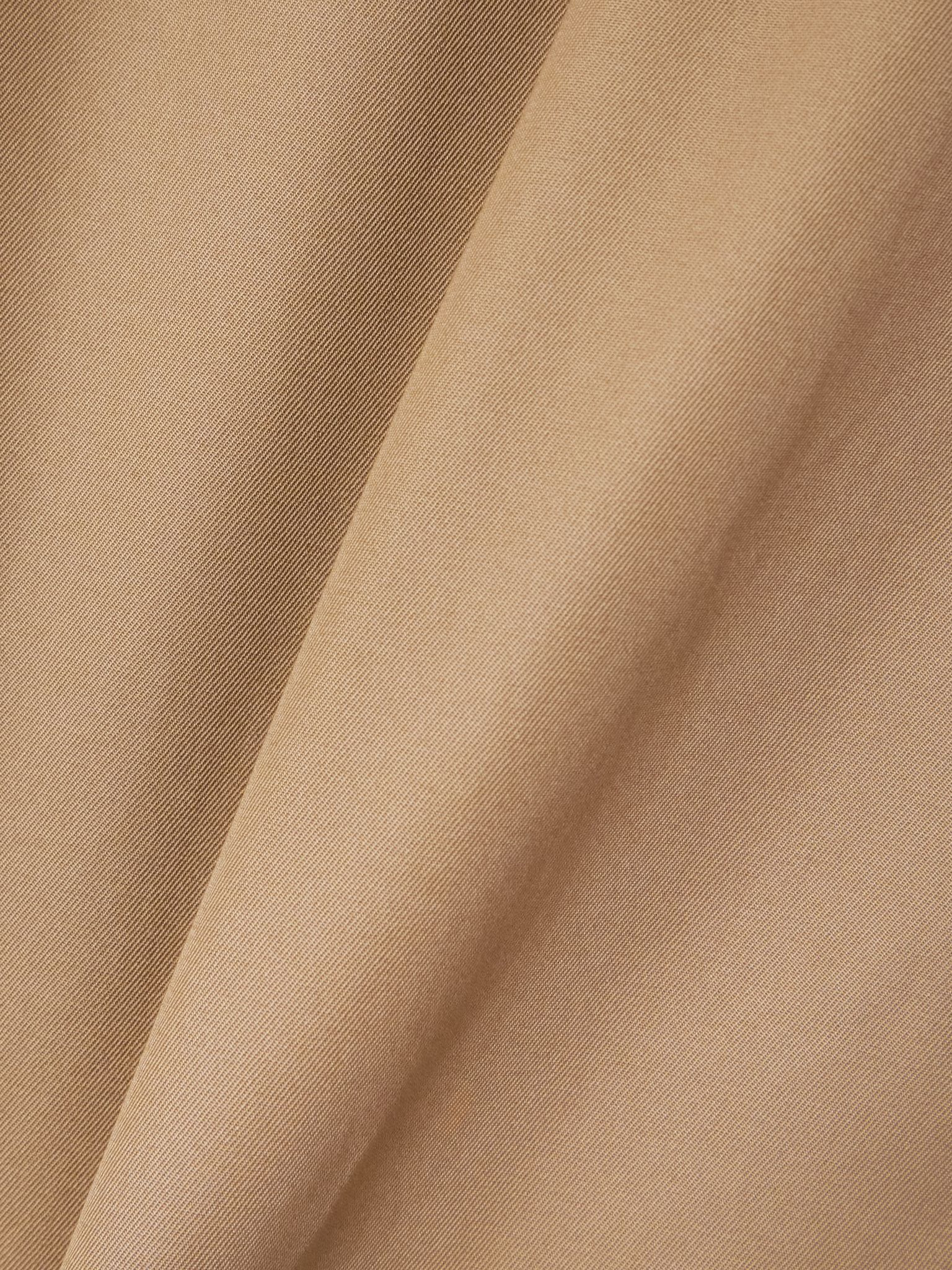 Belted pleated cotton-twill straight-leg pants Sand - 4