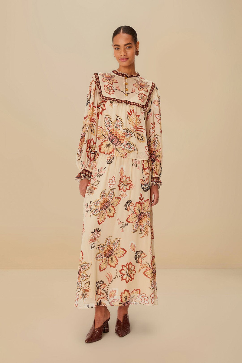 Sand Aura Floral Blouse 1