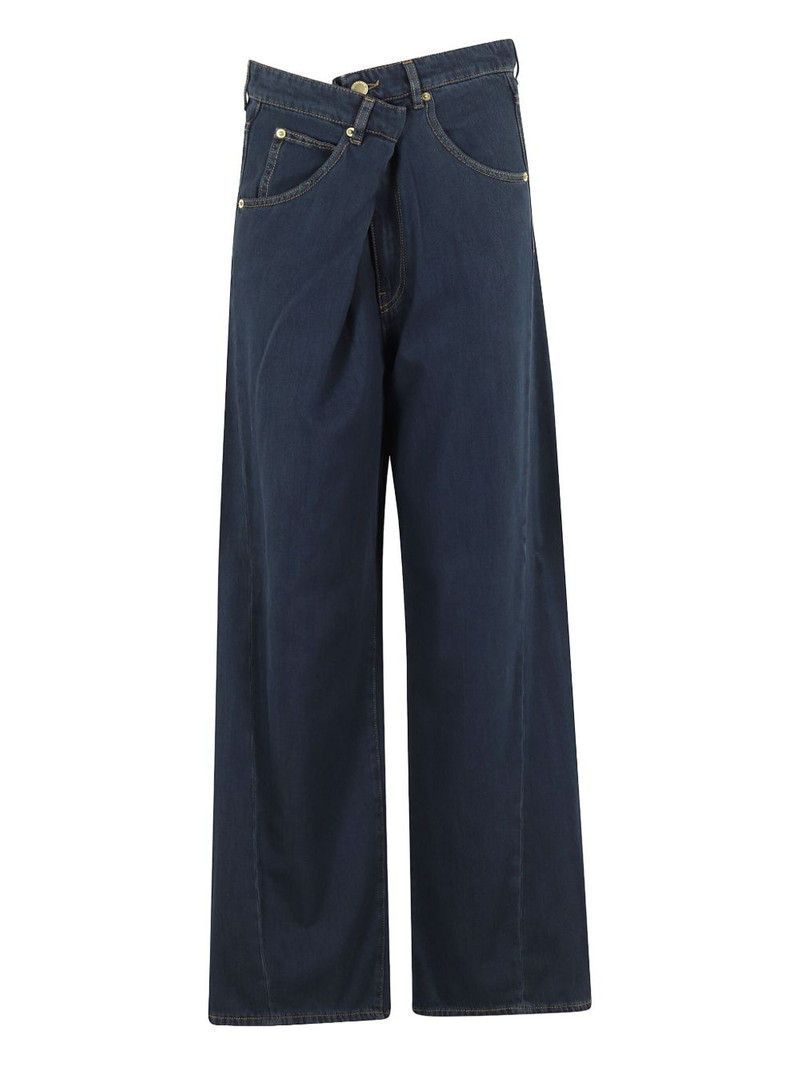 Ines fold-over wide-leg jeans 1