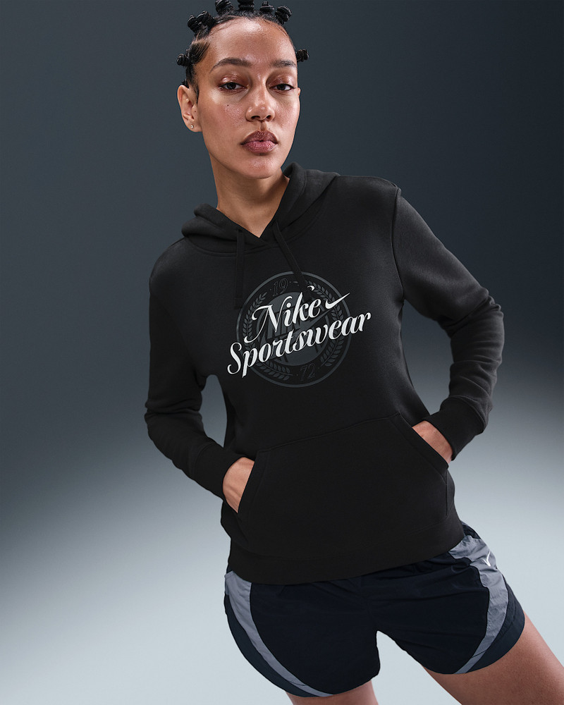 Nike Sportswear Club Fleece Women's Graphic Pullover Hoodie 1