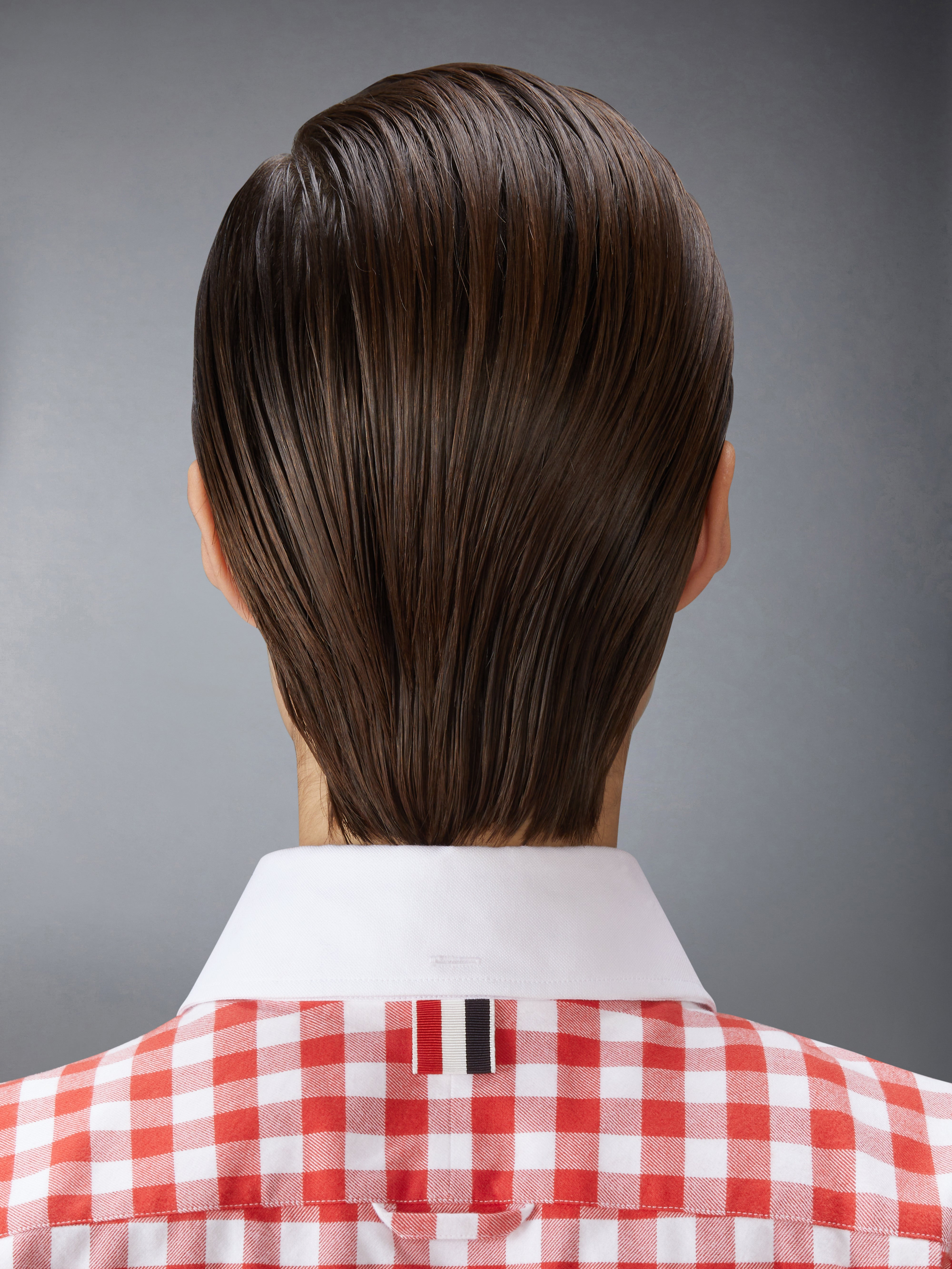 GINGHAM CHECK FLANNEL 4-BAR CROPPED SHIRT - 6