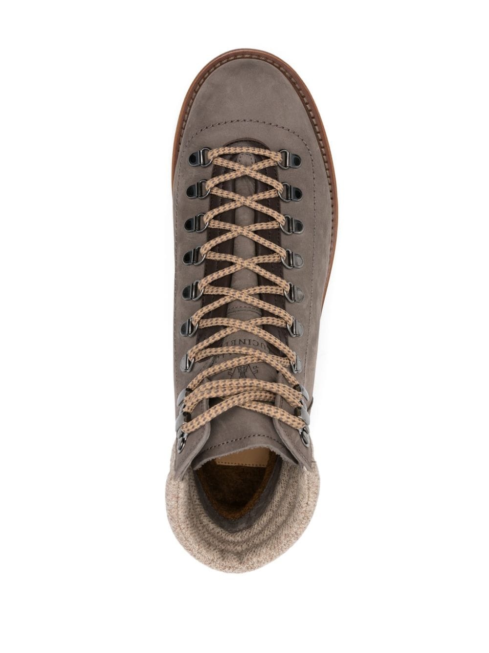 wool-insert nubuck boots - 4