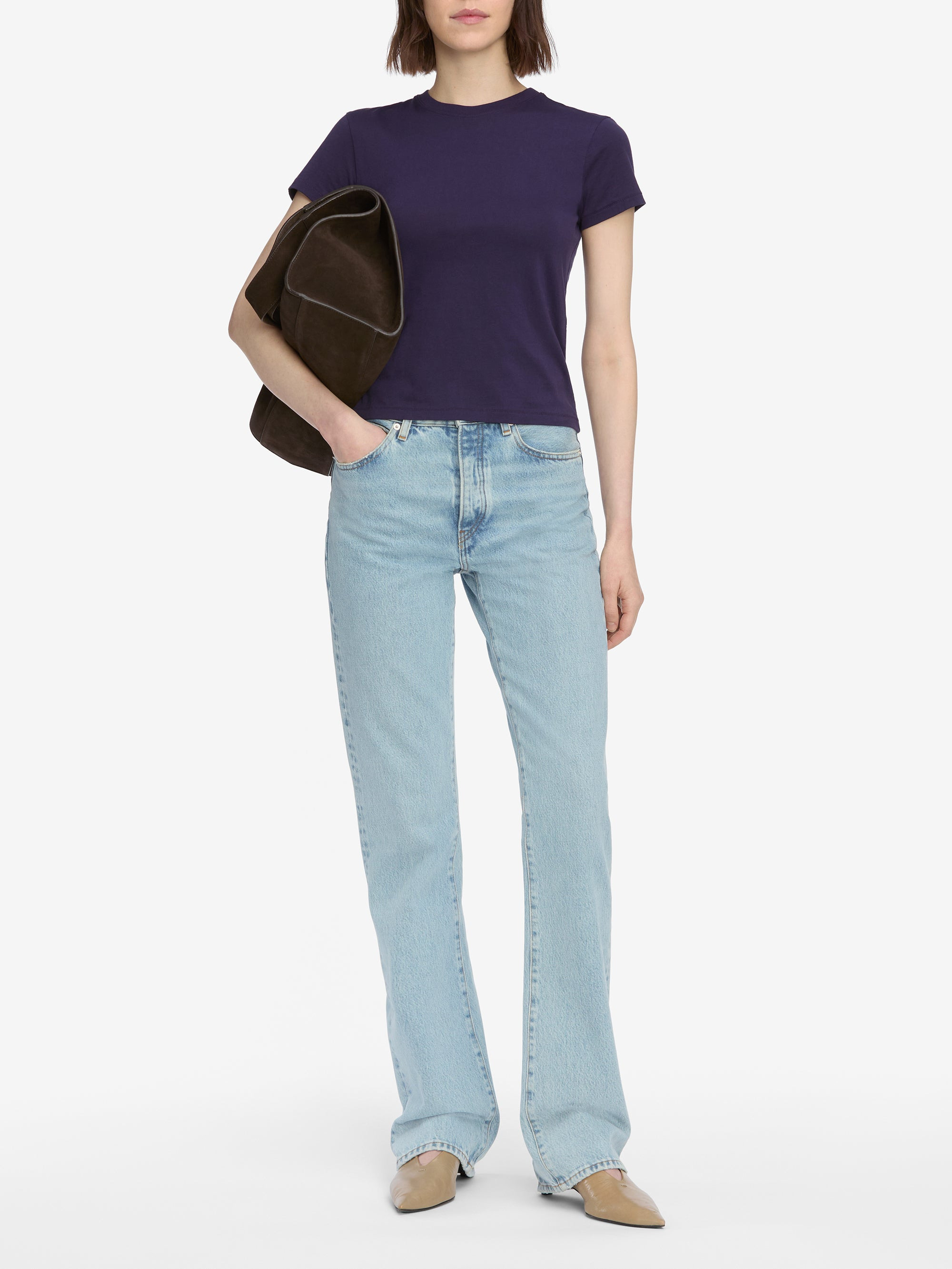 The Baby Tee in Royal Purple - 2