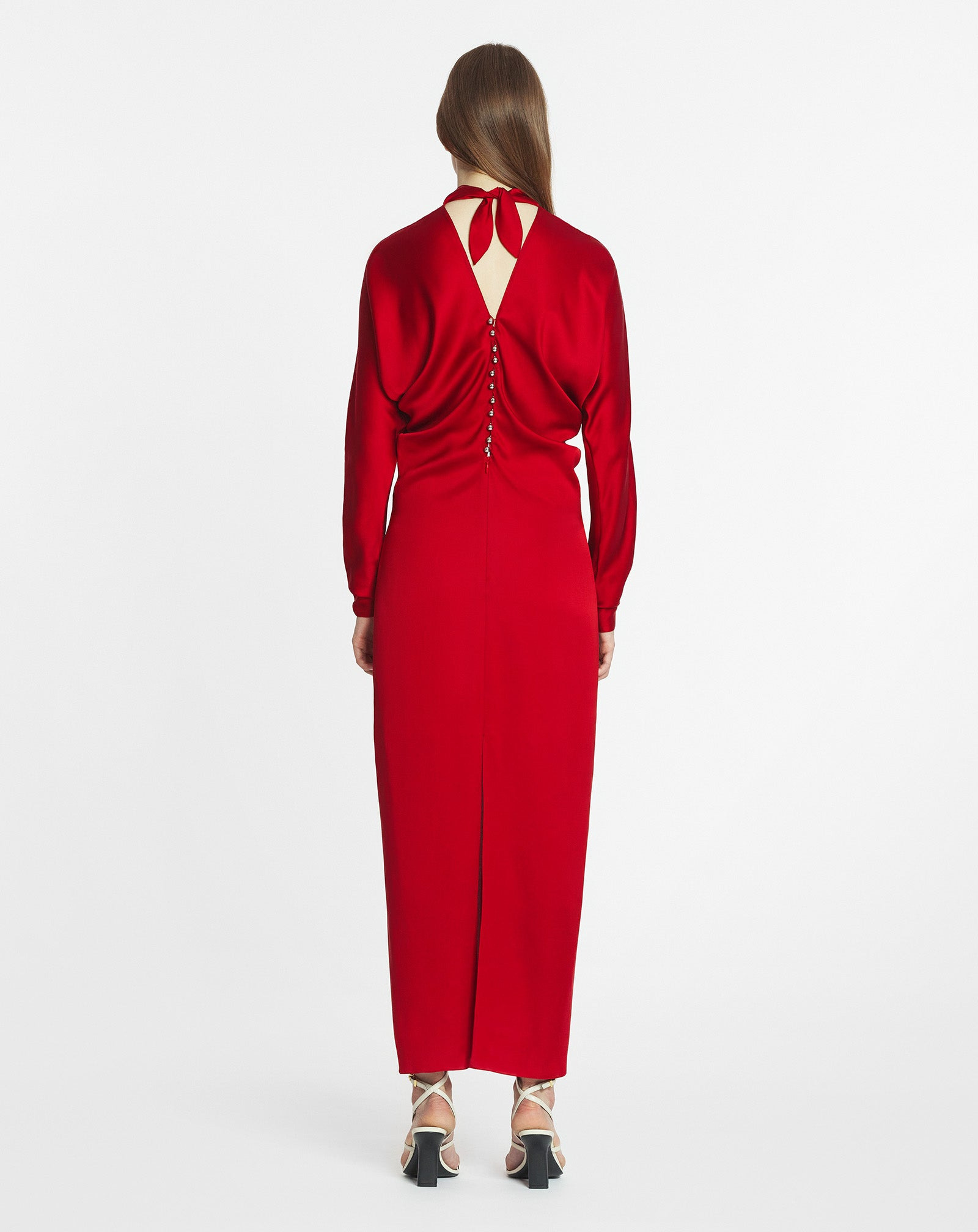 FITTED SILK DRESS - 4