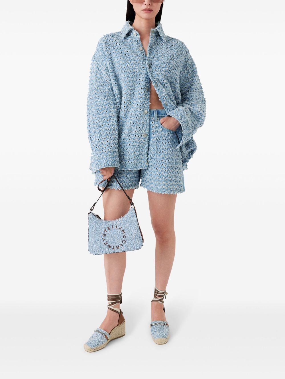 bouclé denim shirt - 2