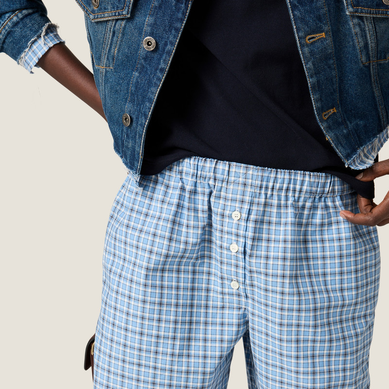 Checked poplin boxer shorts 4