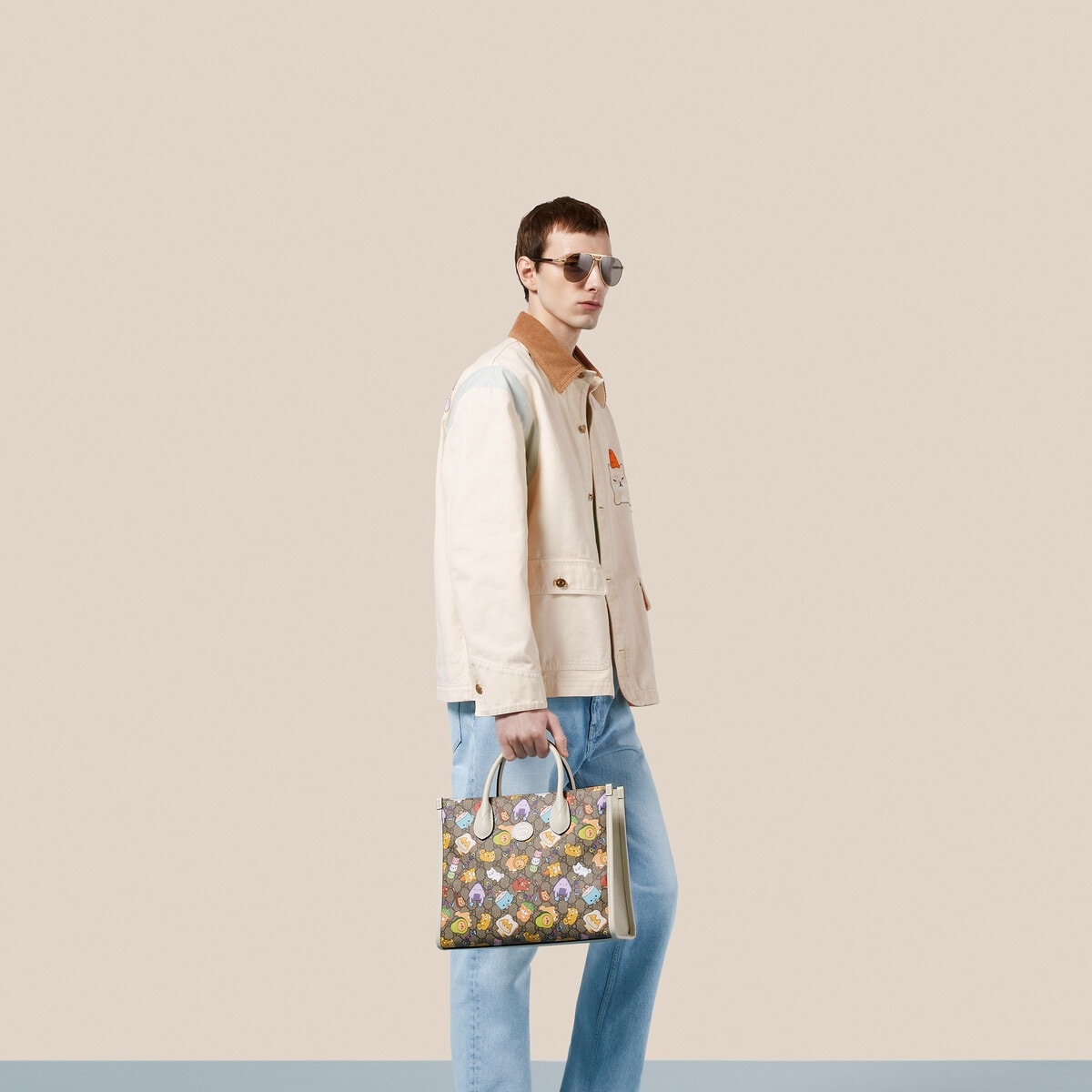 Gucci animal print small tote bag - 3
