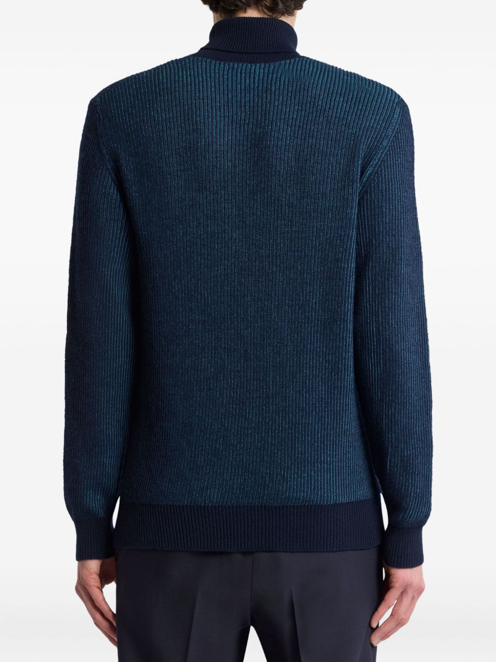 ribbed turtleneck sweater - 4