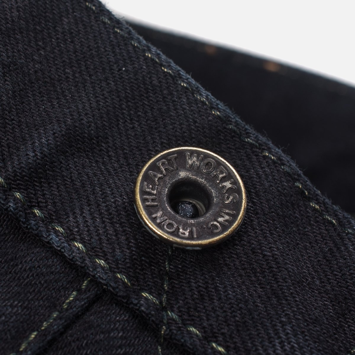 IH-888S-142OD 14oz Selvedge Denim Medium/High Rise Tapered Cut Jeans - Indigo Overdyed Black - 8