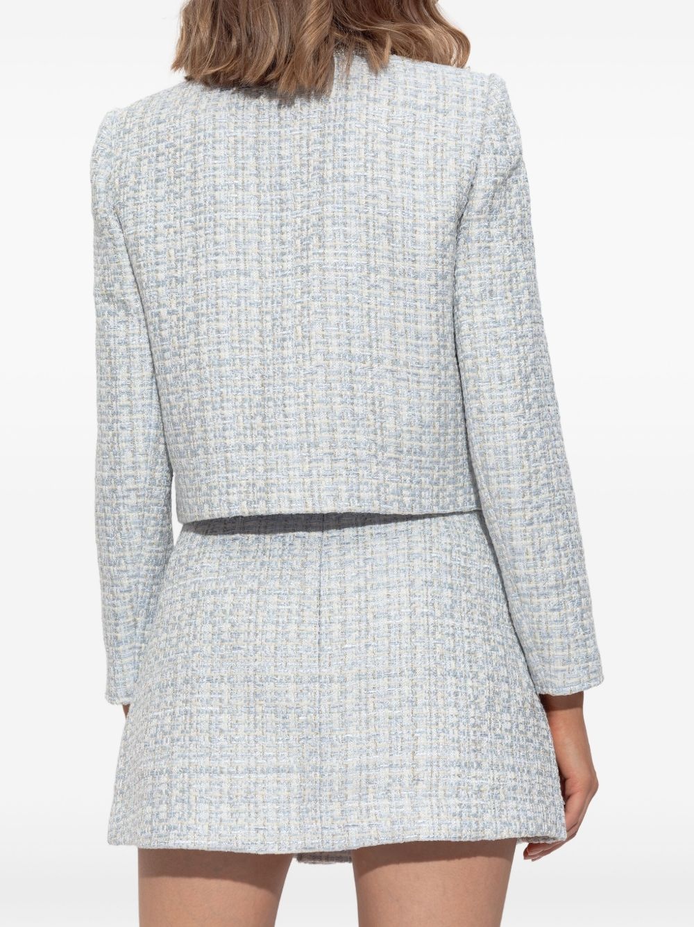 rhinestone-embellished tweed jacket - 4