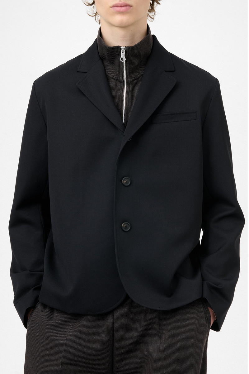 Rolling Blazer Coarse Black Gabardine 4
