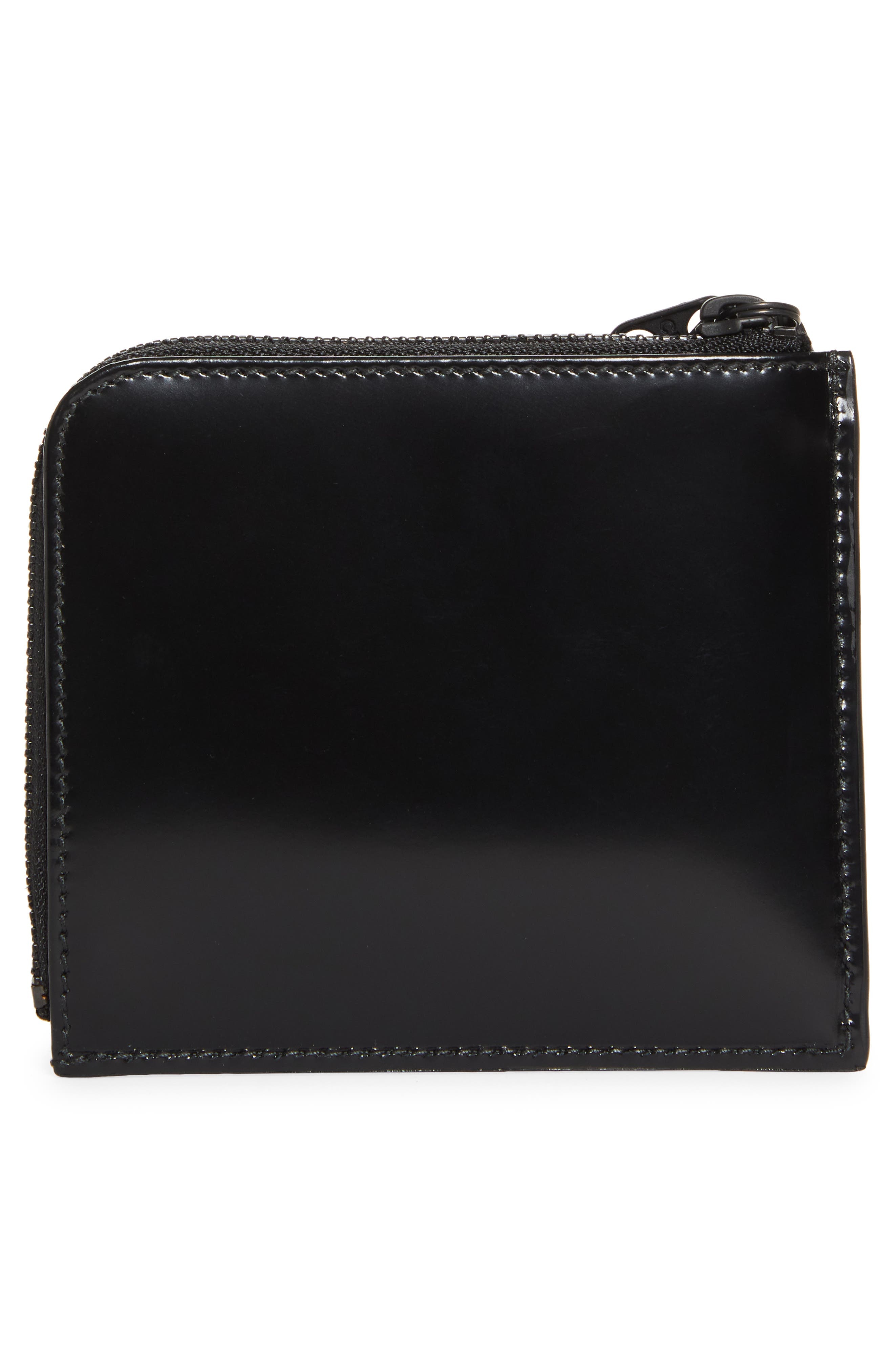 Comme des Garçons Wallets Zipper Medley Leather Half Zip Wallet in Black at Nordstrom - 4