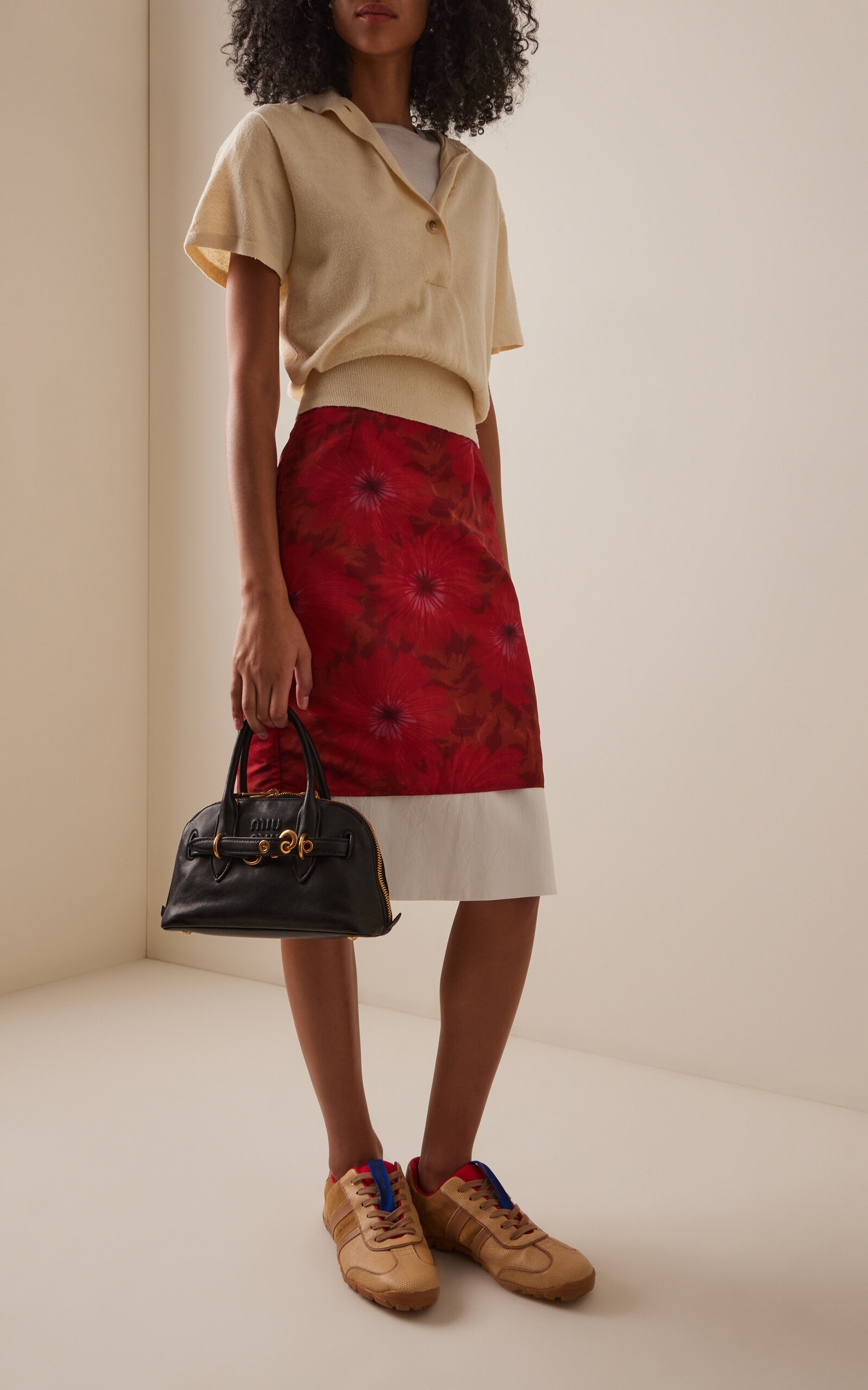 WALES BONNER Triumph Printed Skirt red | modaoperandi