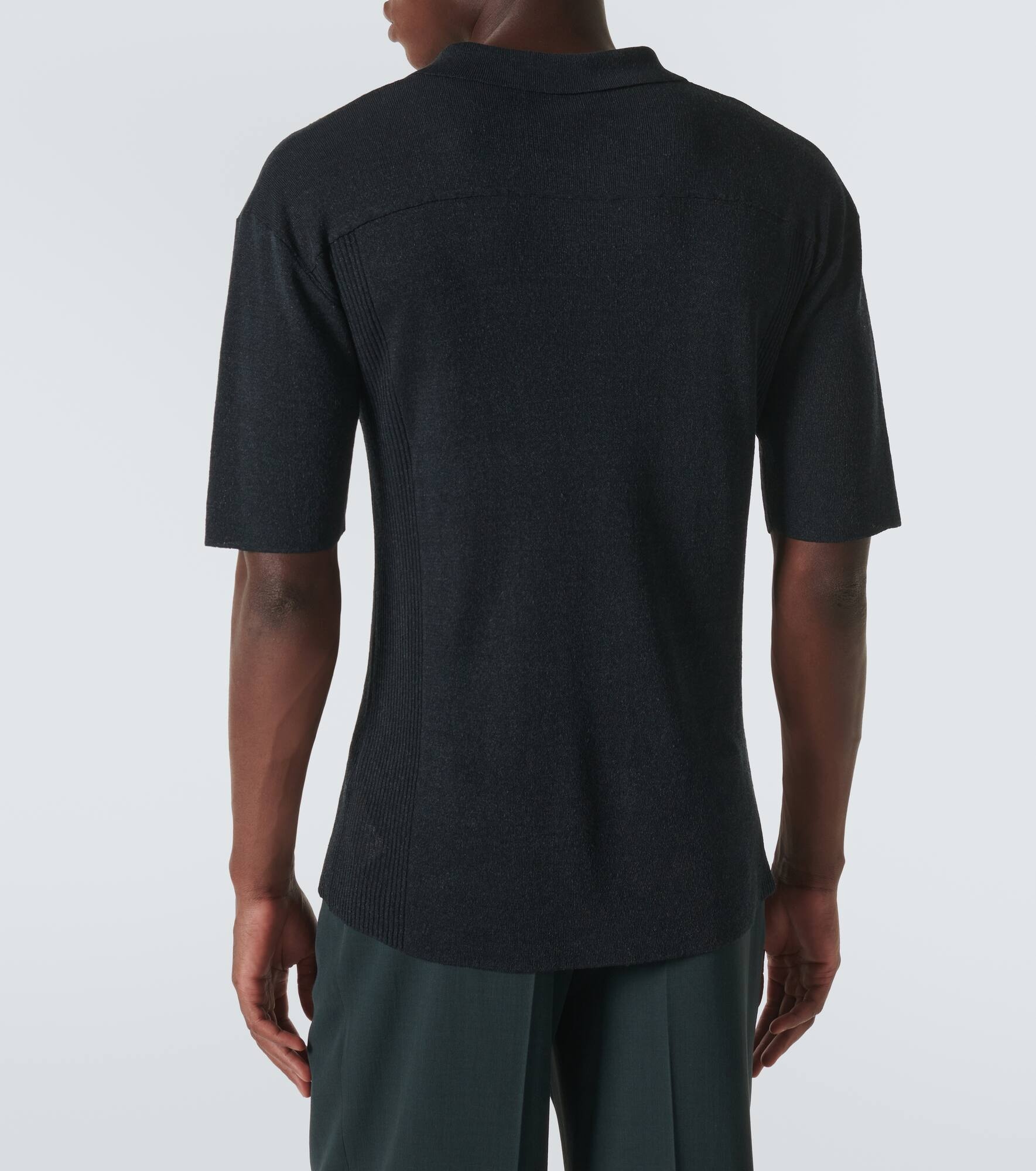 Reggie linen-blend polo shirt - 4