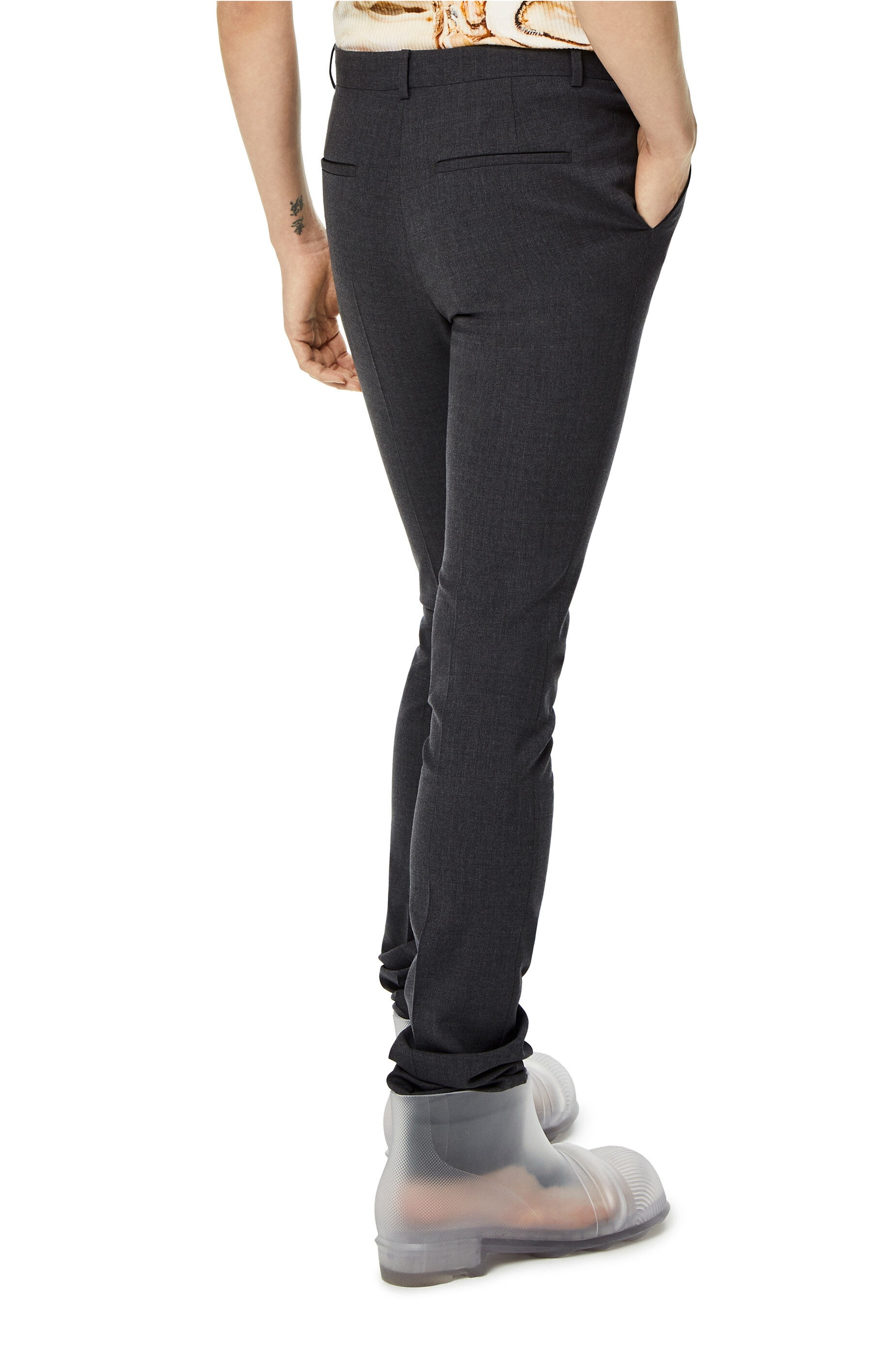 Tailored skinny trousers in wool - 4