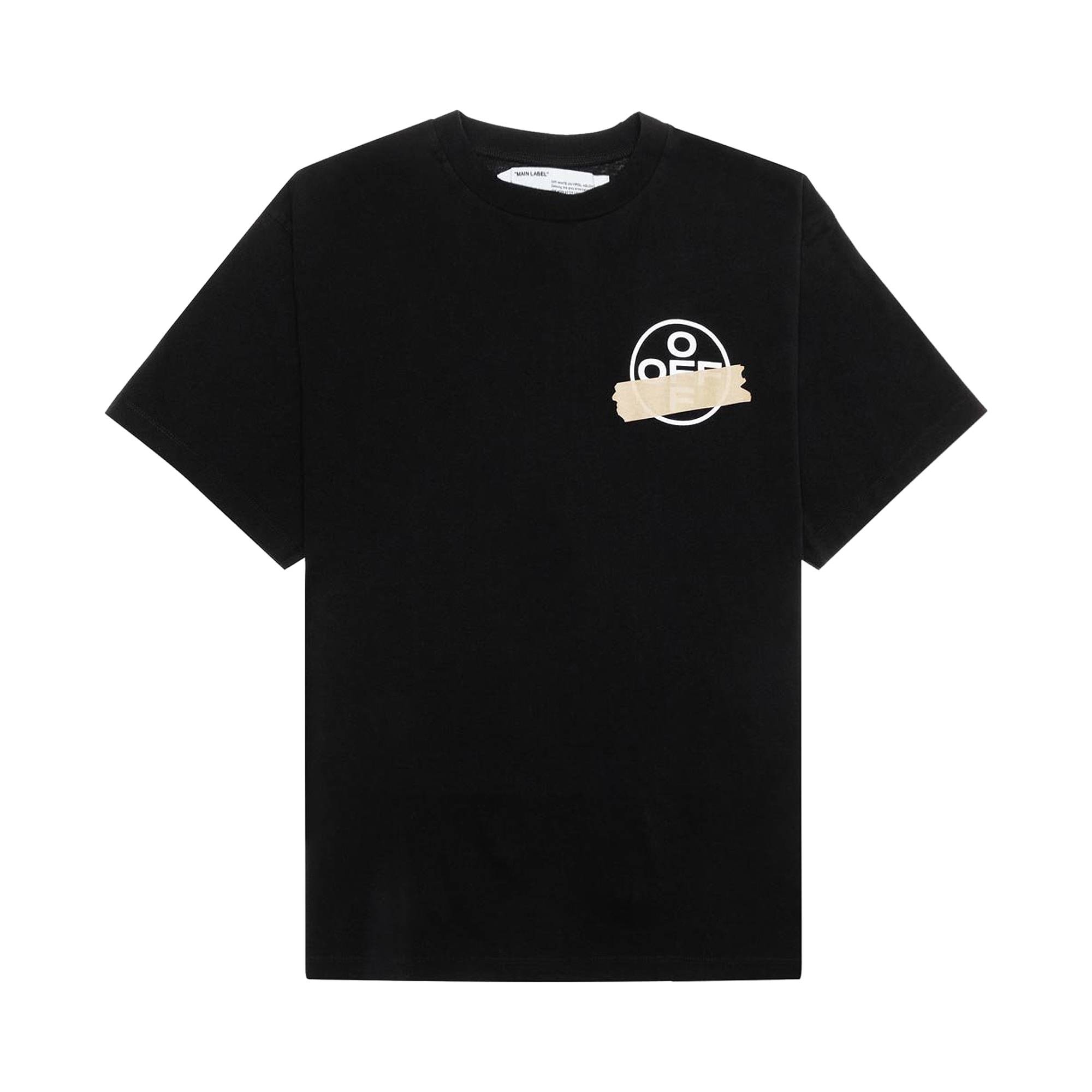 Off-White Tape Arrows Short Sleeve Over T-Shirt 'Black' - 1