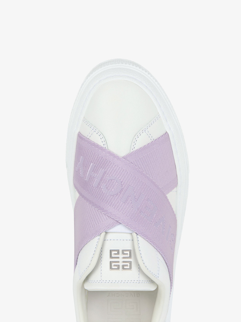 CITY SPORT SNEAKERS IN LEATHER WITH DOUBLE WEBBING STRAP 6