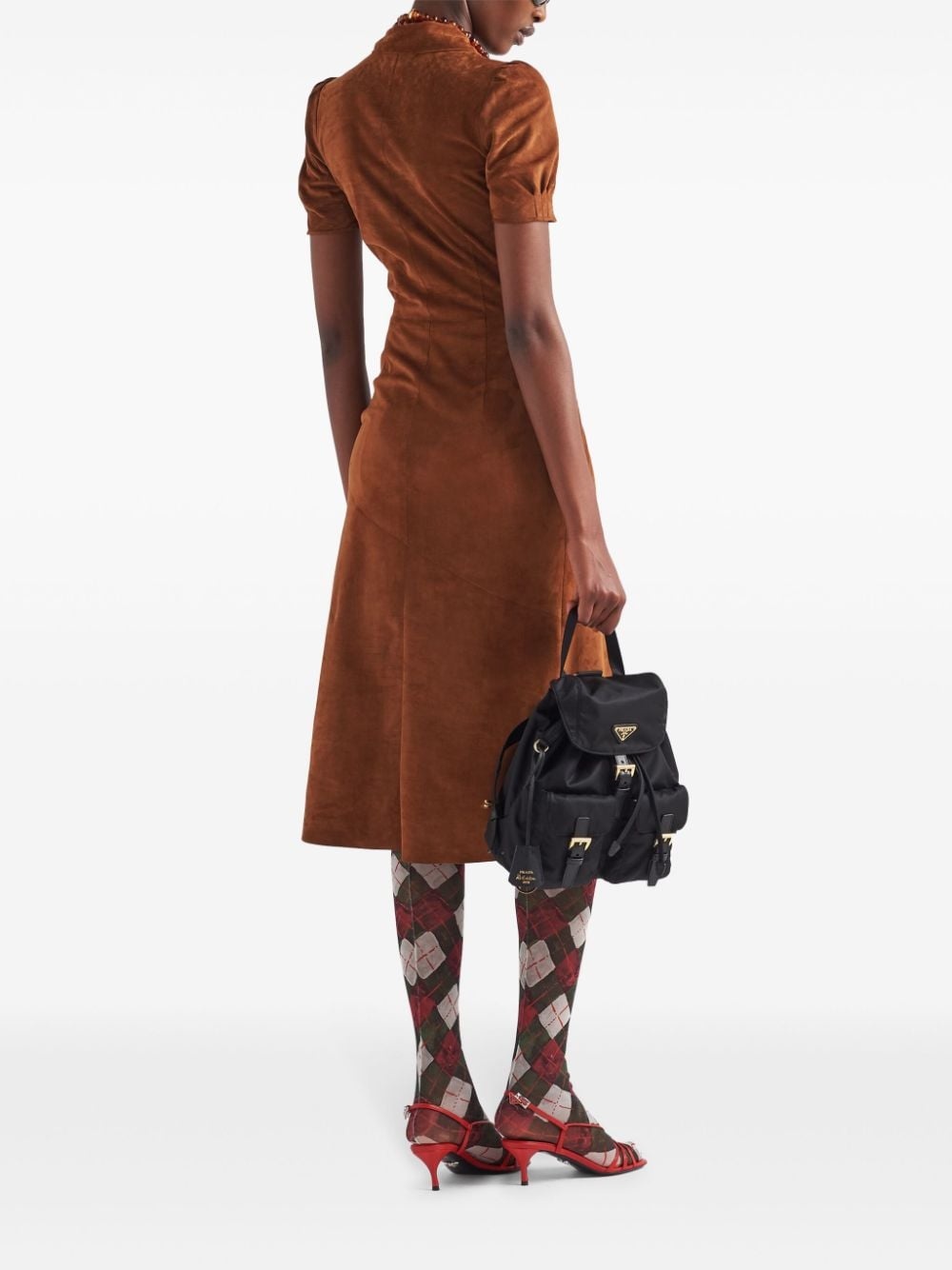 suede midi dress - 3