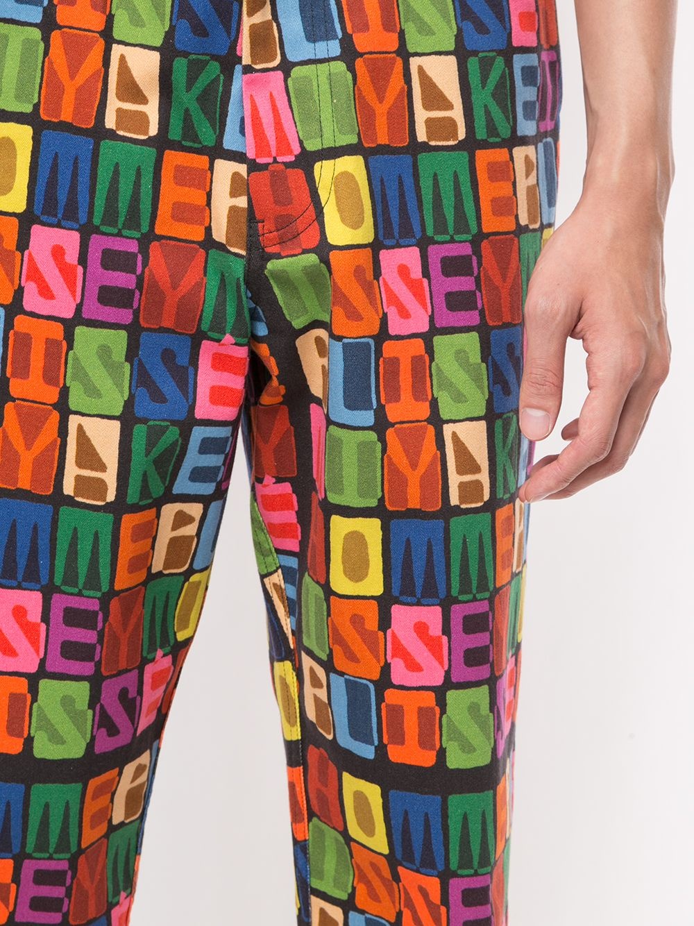 logo print monogram trousers - 5