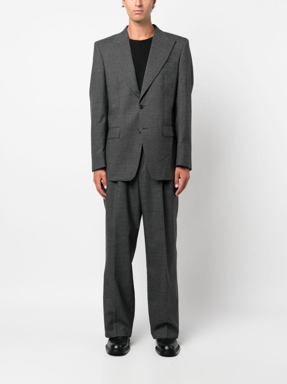 single-breasted wool blazer - 2