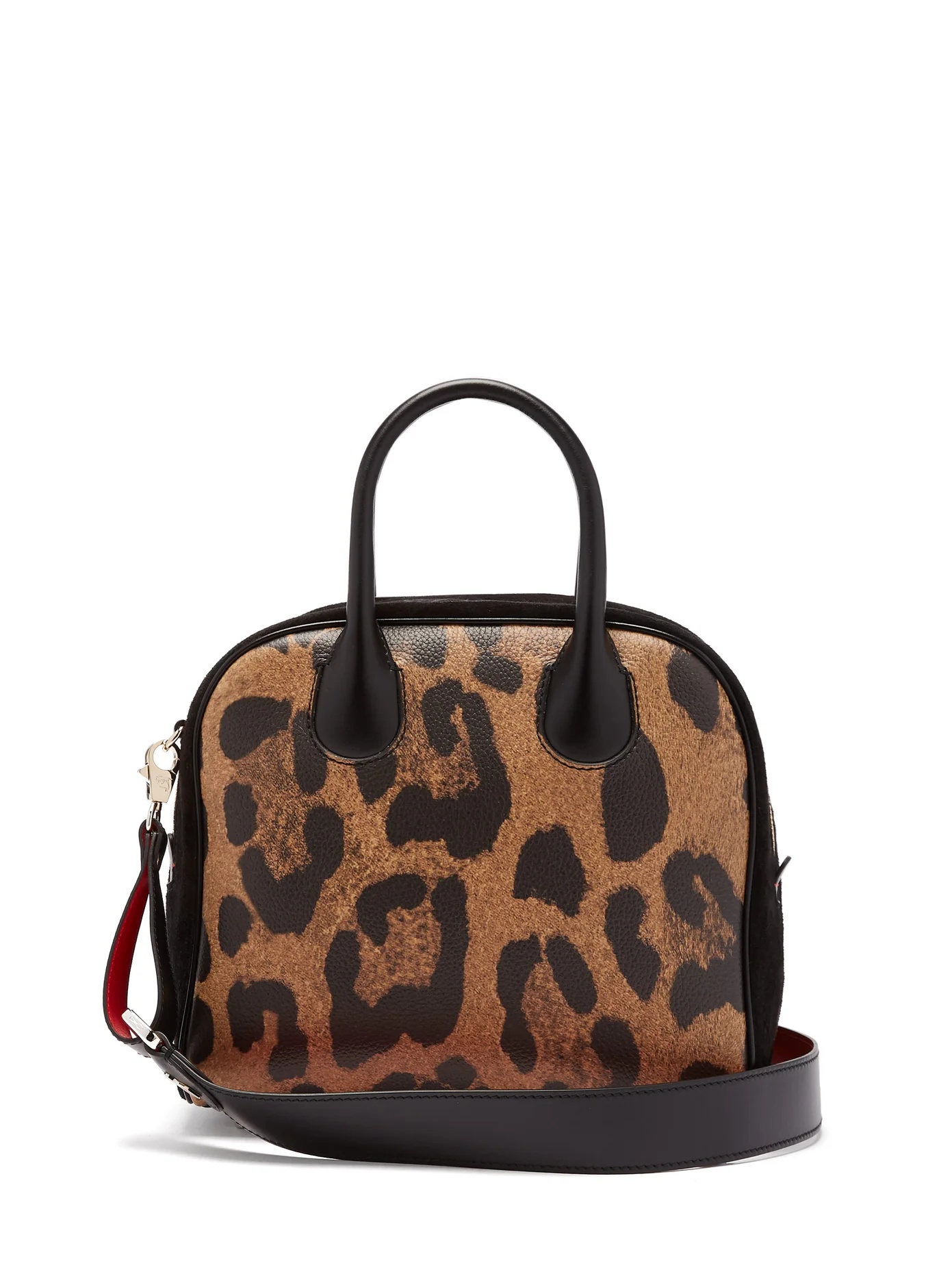 Marie Jane leopard-print leather and suede bag - 1