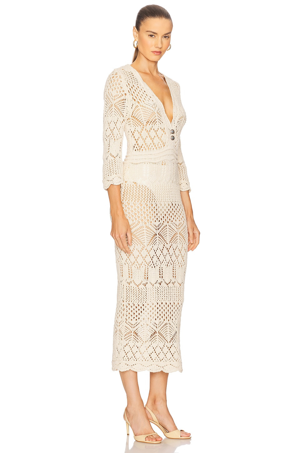 Dovie Mixed Pointelle Dress - 2