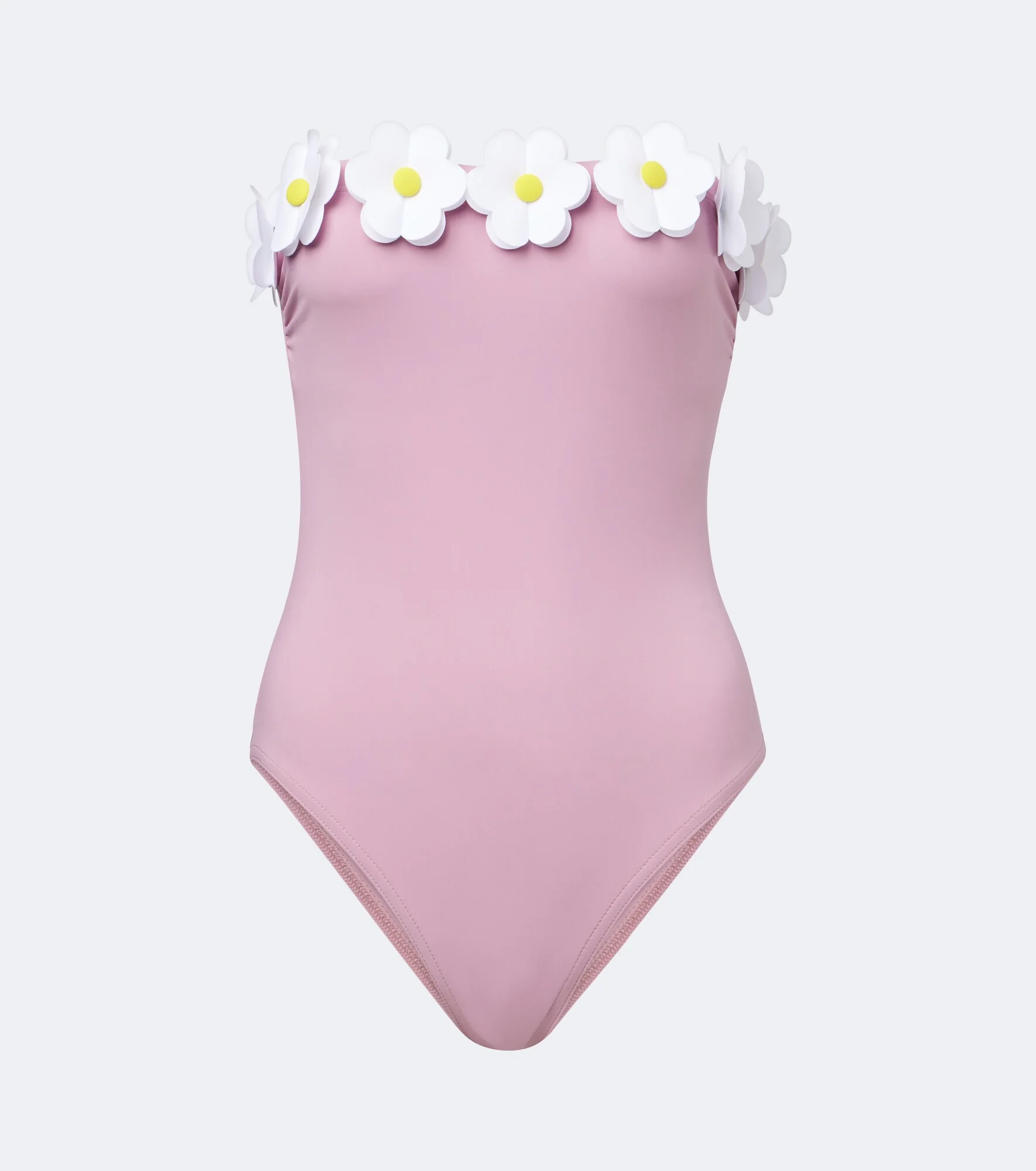 Juliet floral-appliqué bandeau swimsuit - 1