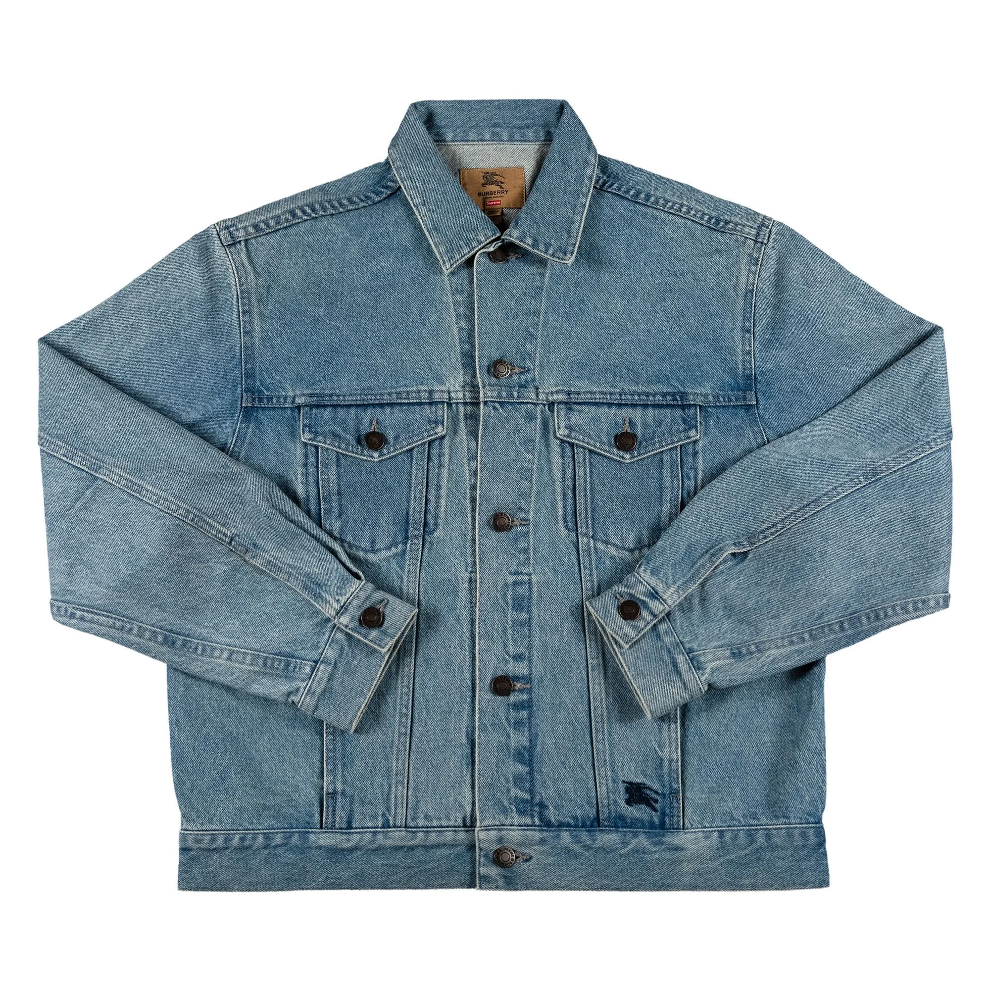 Supreme Supreme x Burberry Denim Trucker Jacket 'Washed Blue