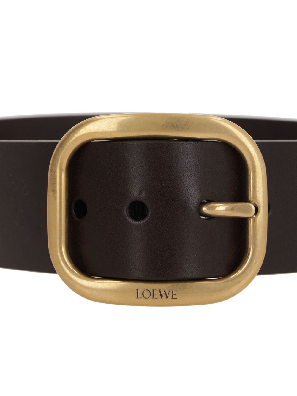 buckled leather belt - 3
