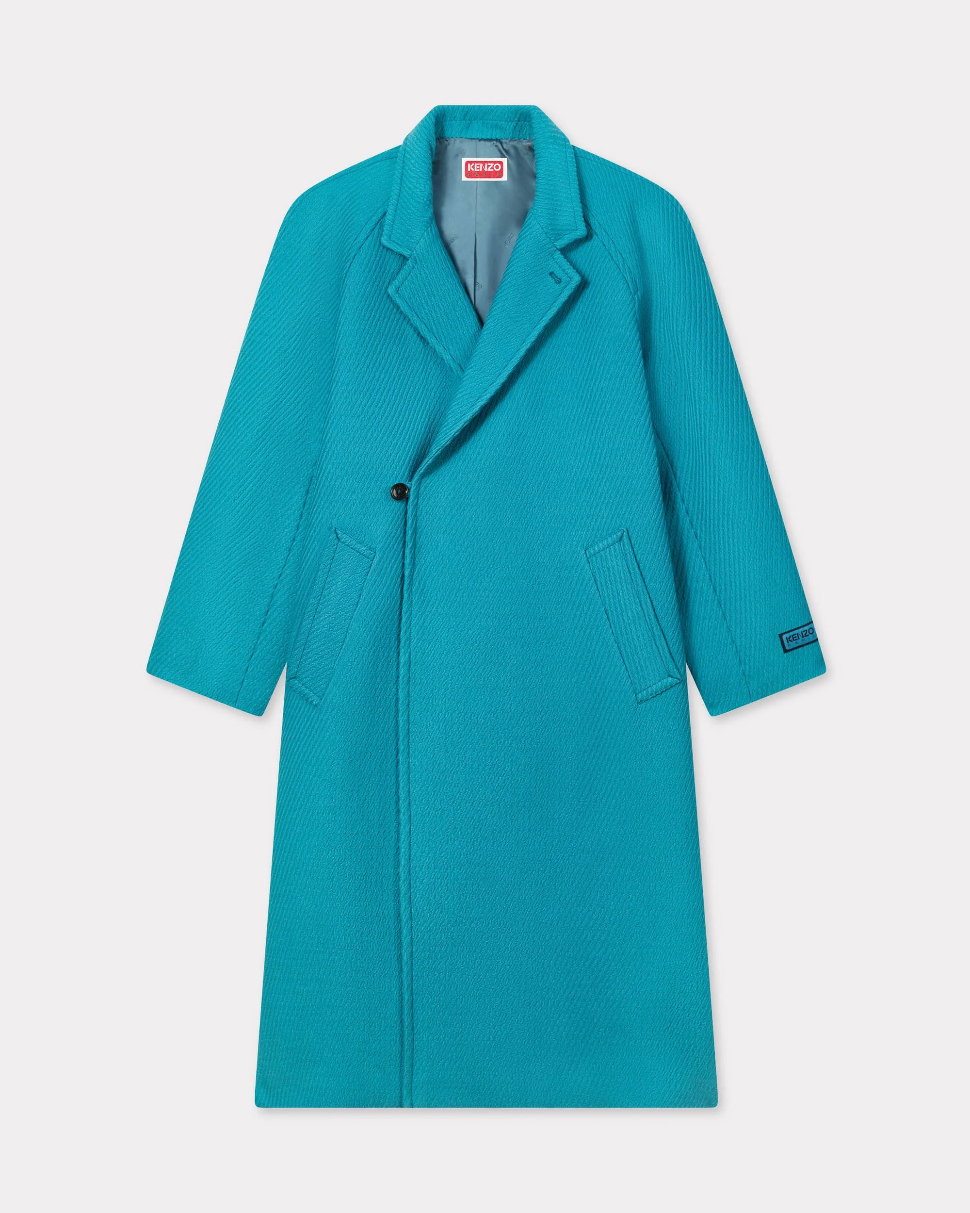 Wrap coat in mixed virgin wool - 1