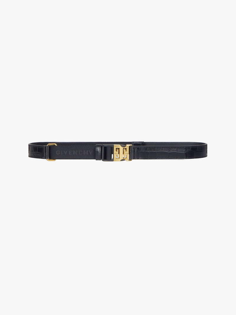 Givenchy 4G BUCKLE BELT IN CROCODILE EFFECT LEATHER outlook