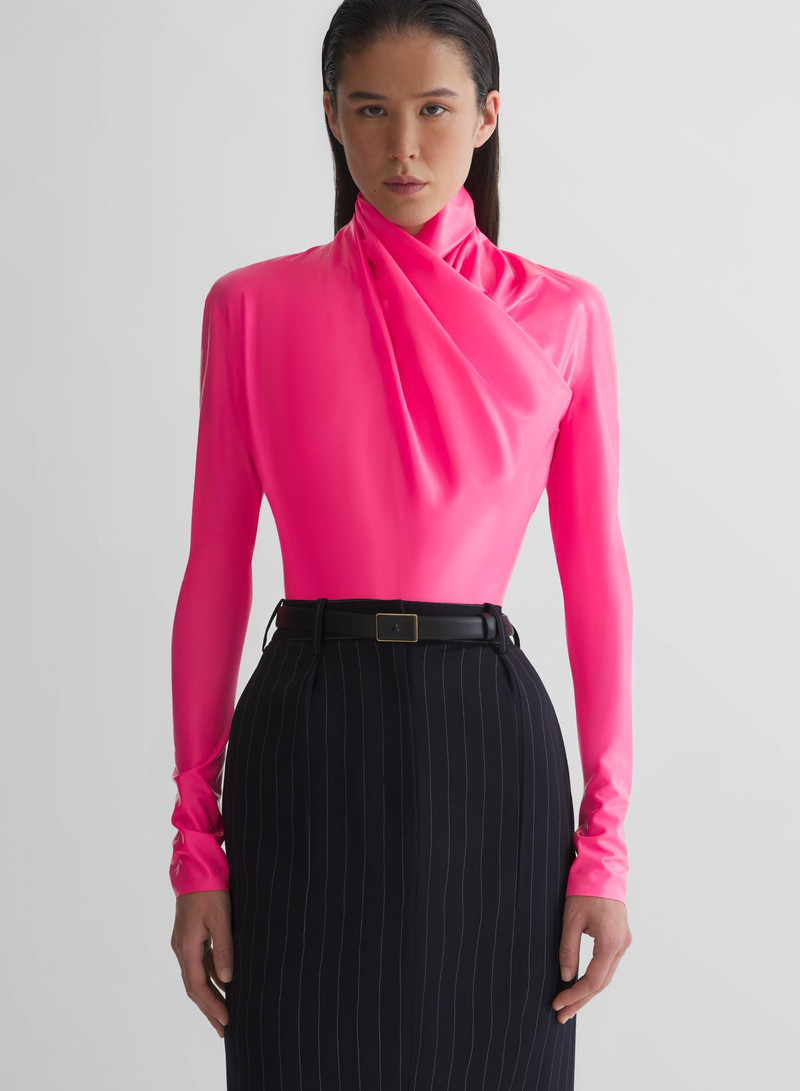 pink latex scarf bodysuit 1