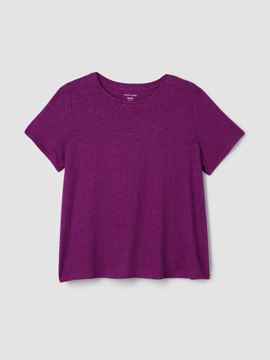 Organic Linen Jersey Crew Neck Tee - 1