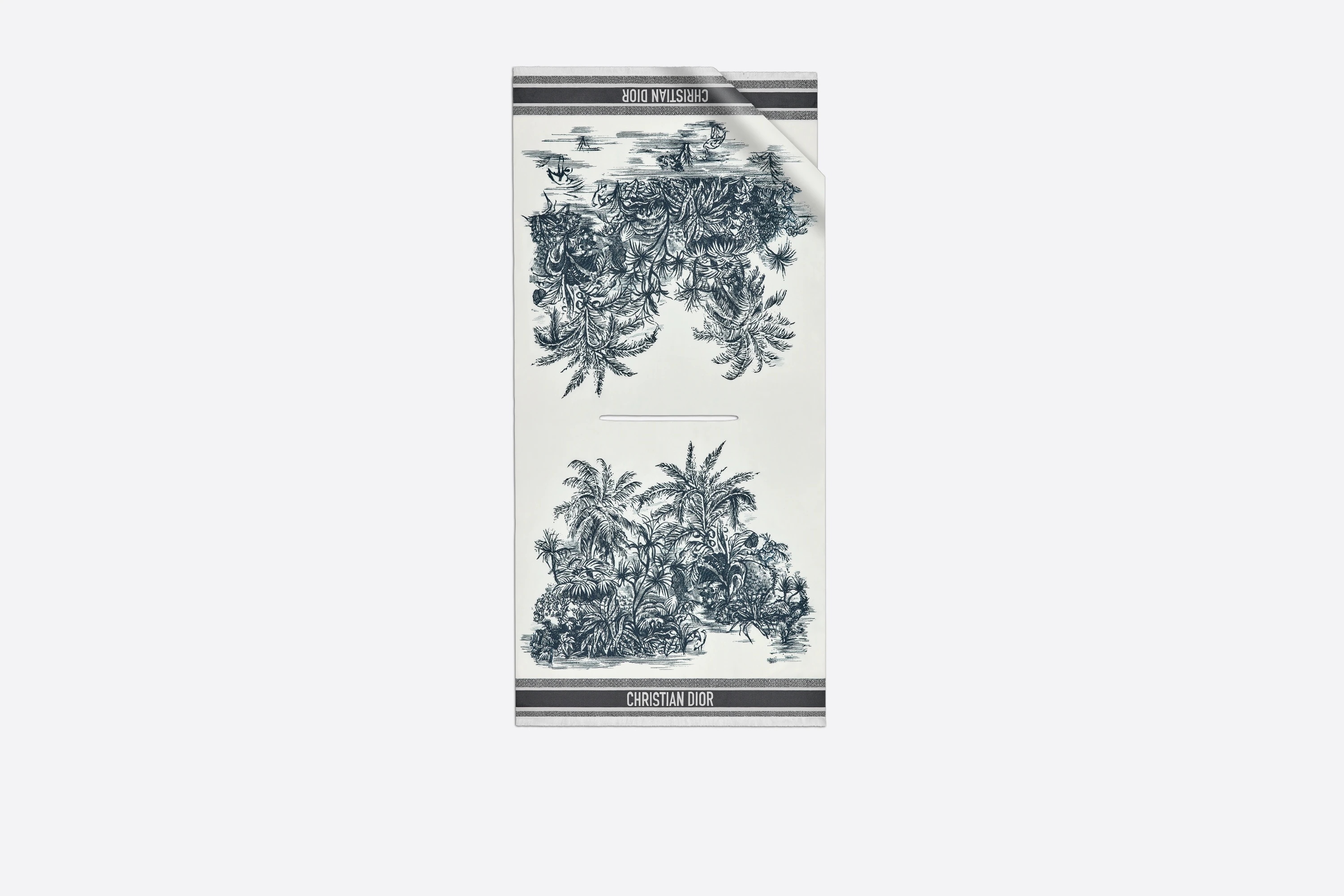 Toile de Jouy Palms Poncho - 2