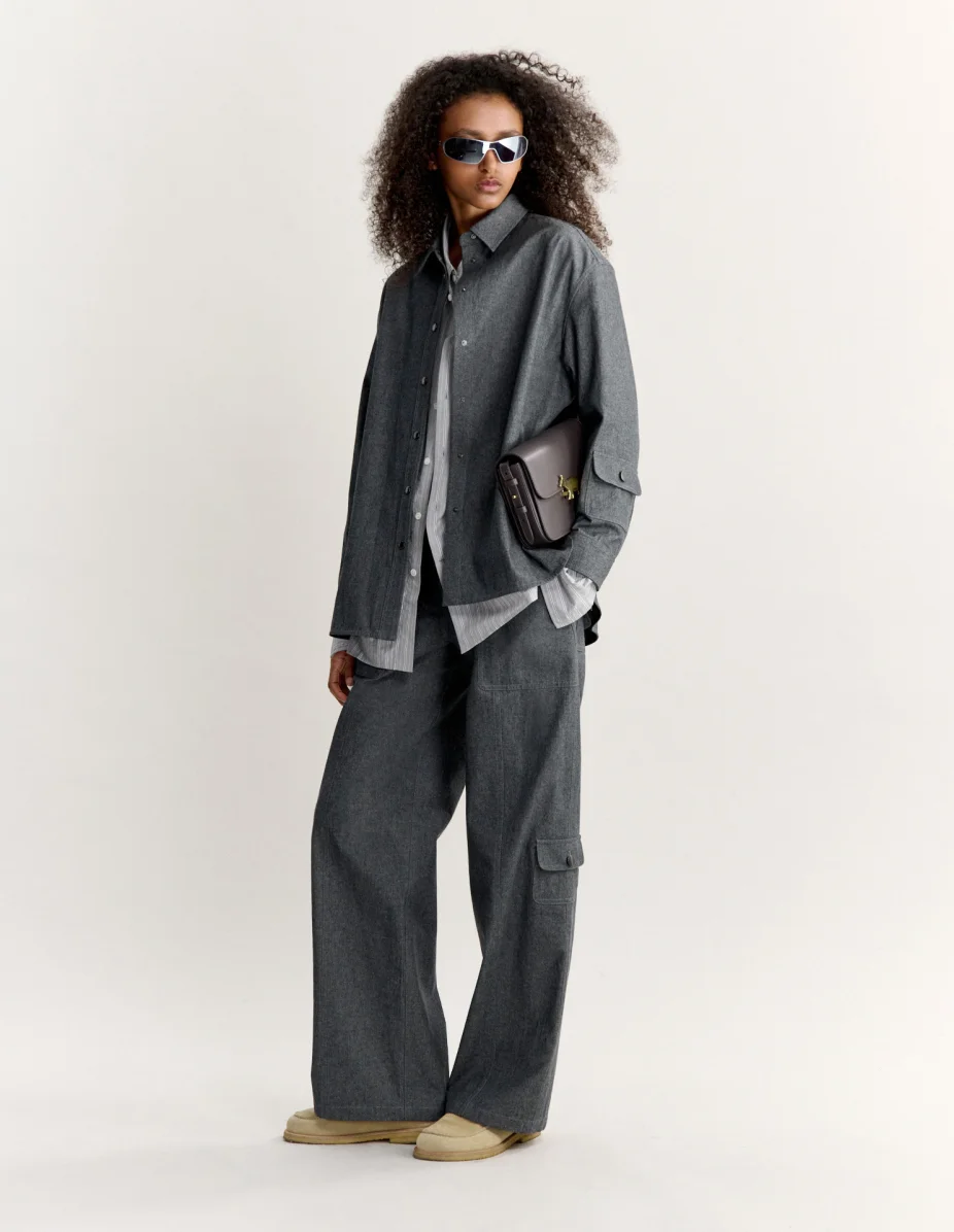 MAISON KITSUNE HANDWRITING BOYFRIEND SHIRT - 1