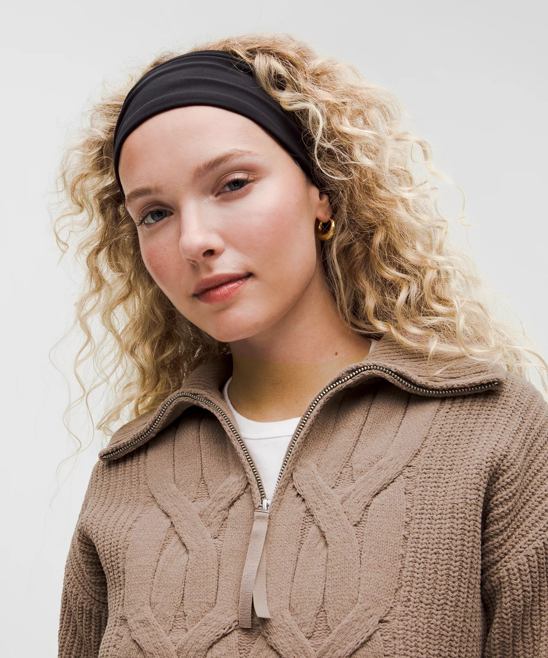 Cable-Knit Oversized Half Zip - 4