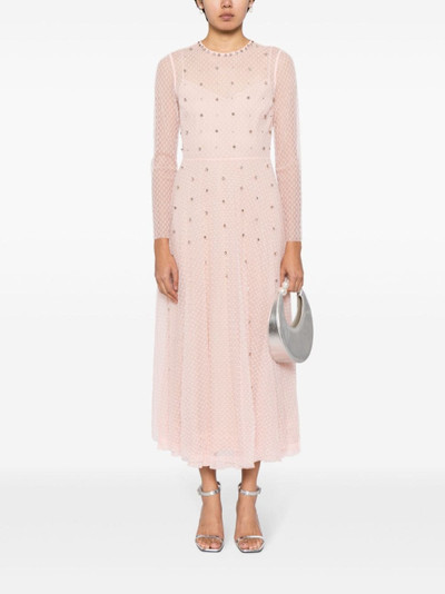REDValentino crystal-embellished stretch-tulle midi dress outlook