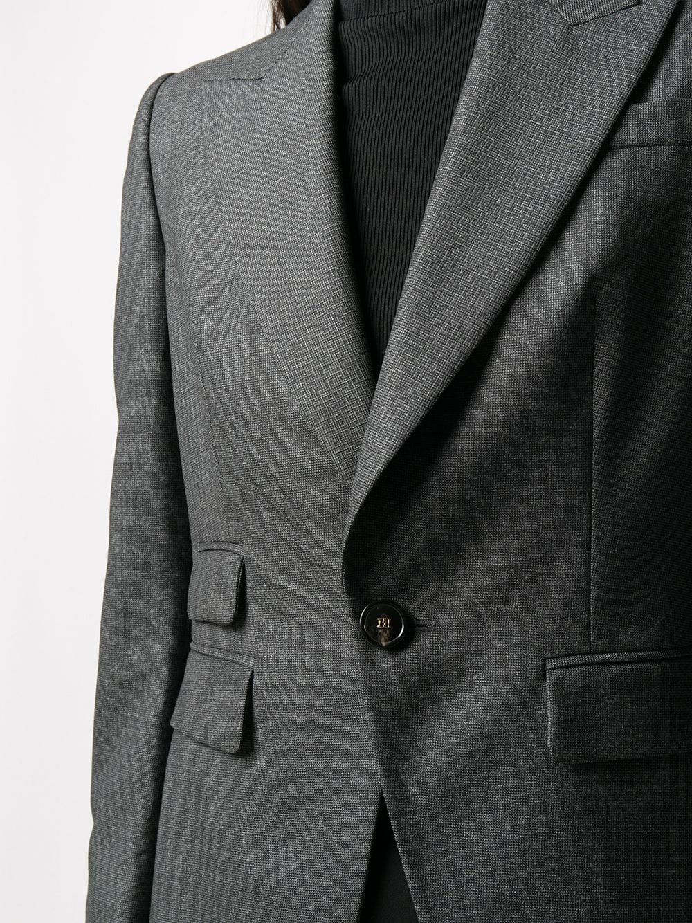 single-breasted wool blazer - 5