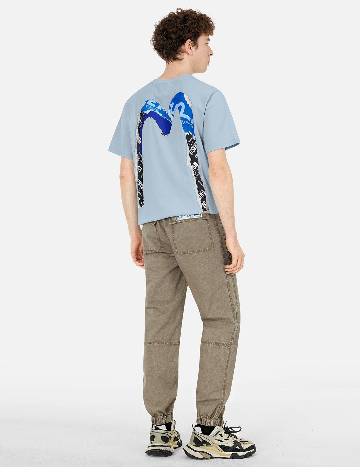 Seagull and Kamon Embroidery Straight Fit Woven Joggers - 4
