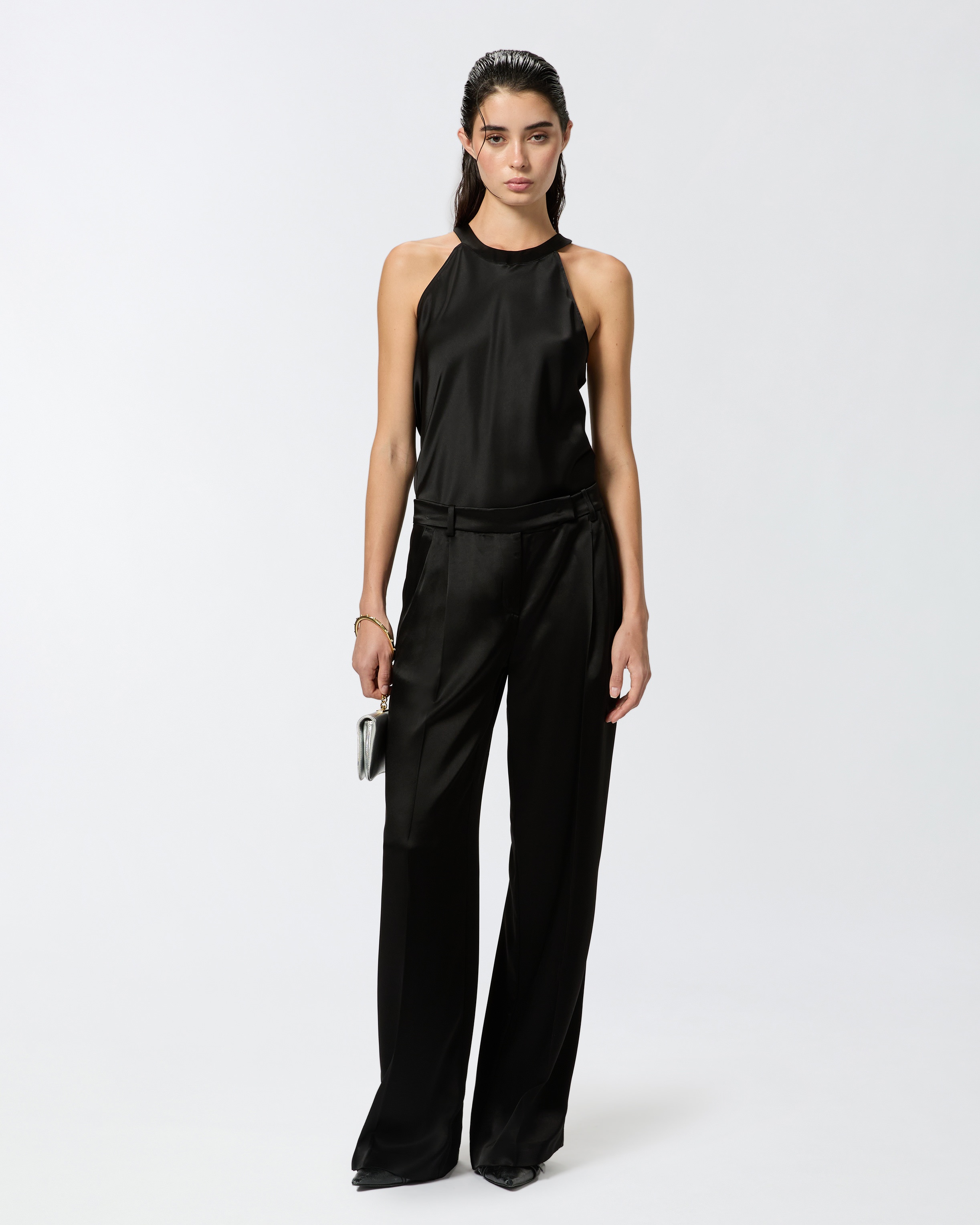 TAILORED SATIN TROUSERS - 2