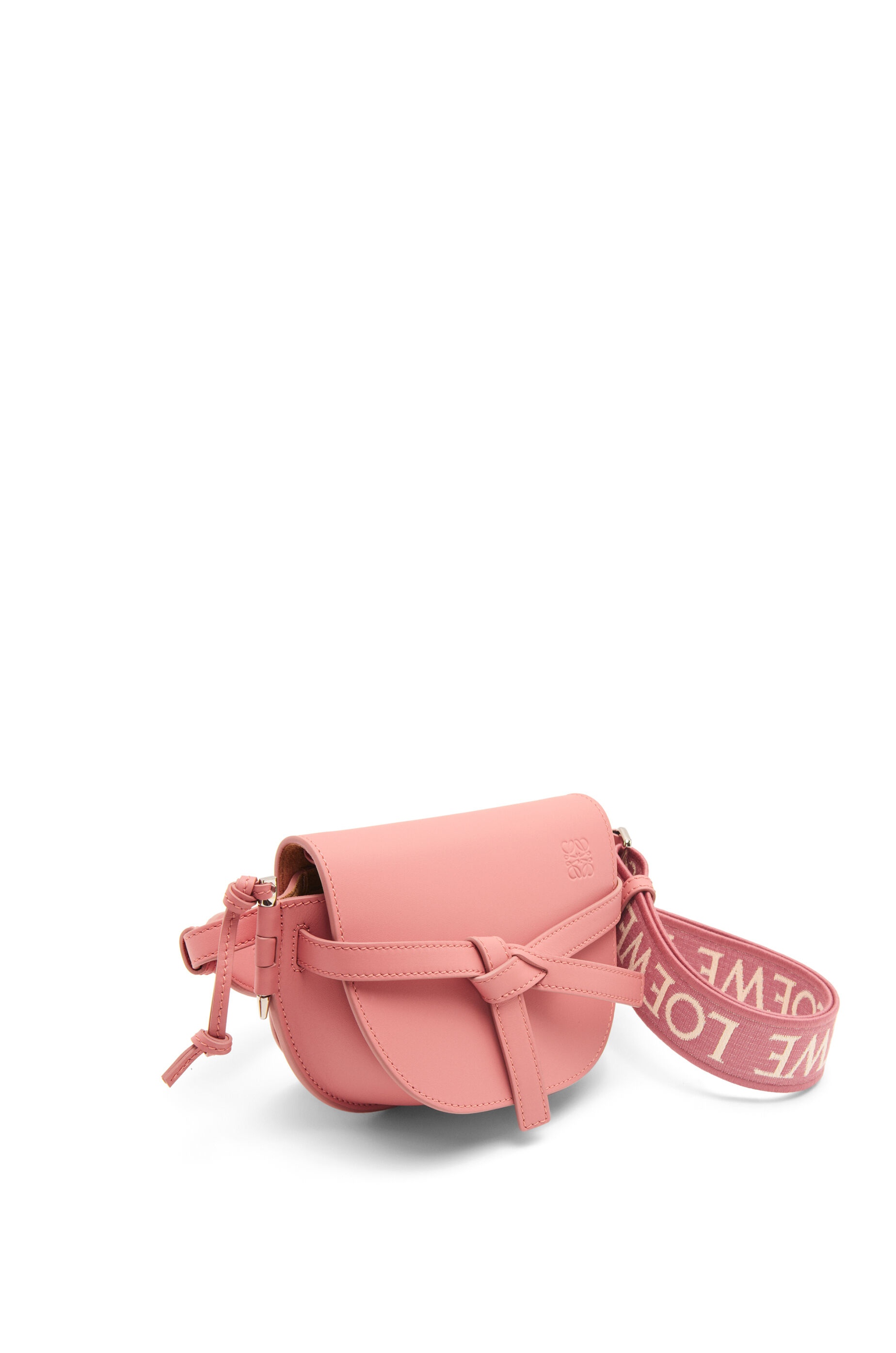 Mini Gate Dual bag in soft calfskin and jacquard - 2