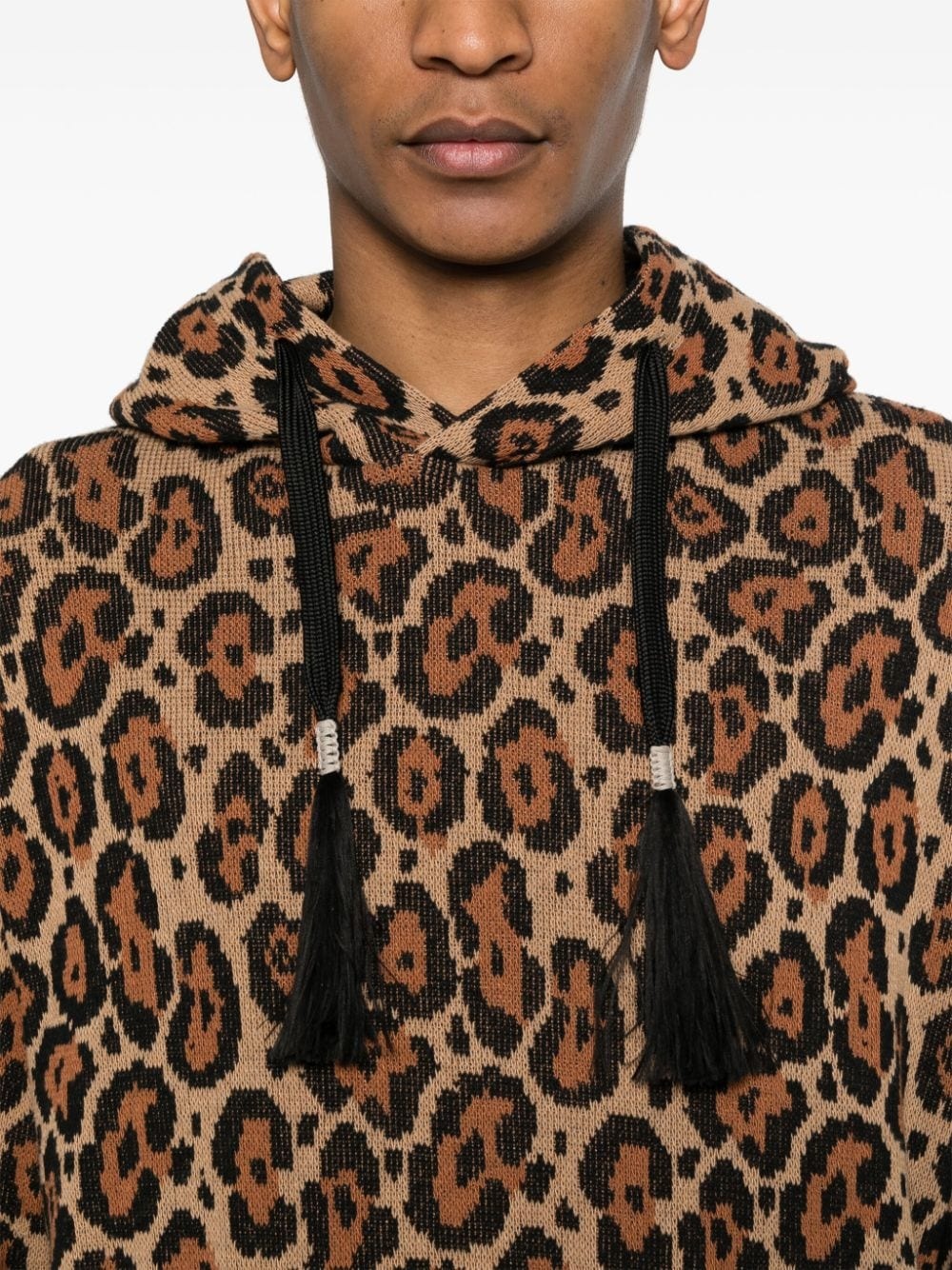 leopard-print hoodie - 5